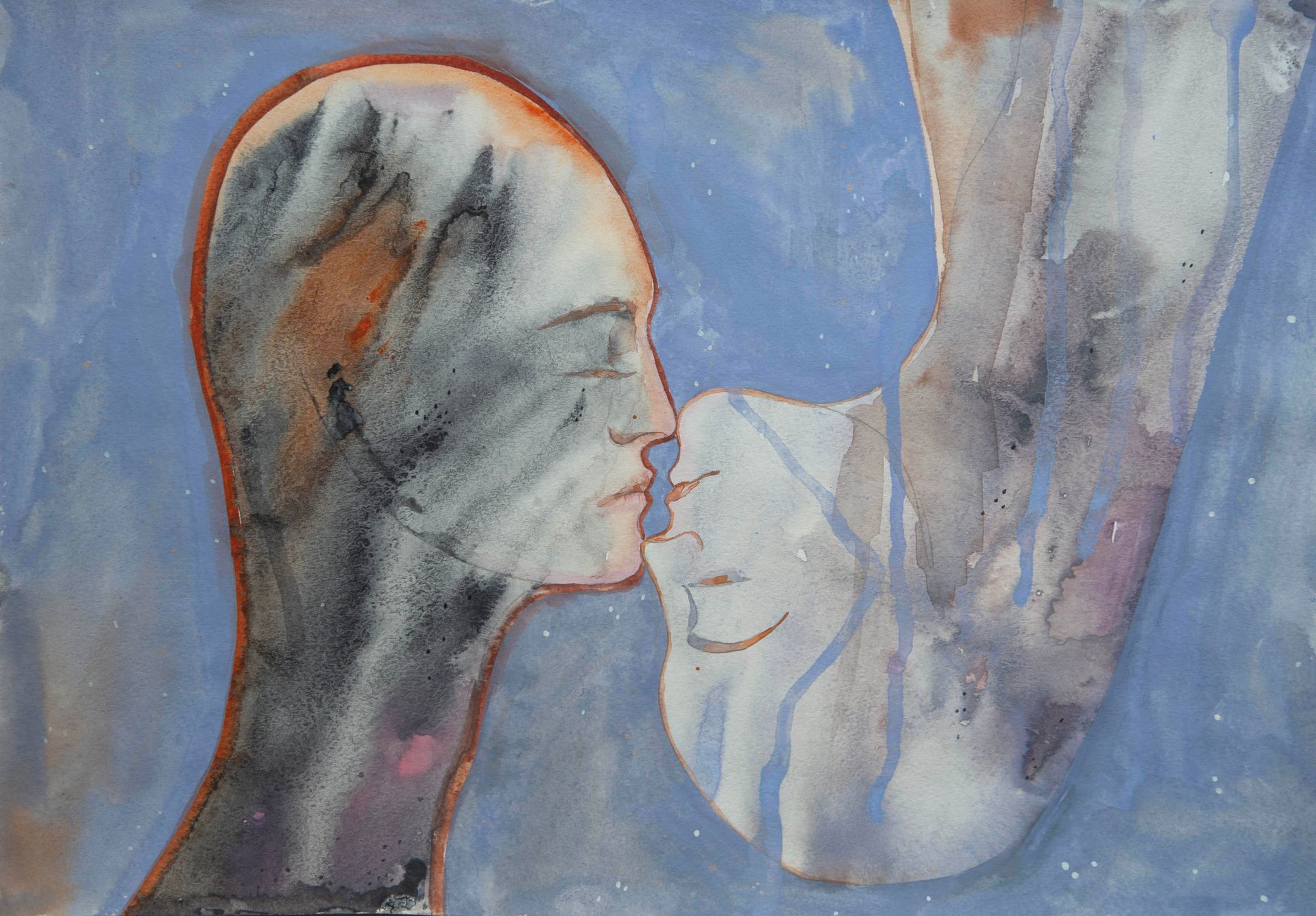 Елизавета Журавлева (Авторская графика - 
                  40 x 29 см) Движение навстречу