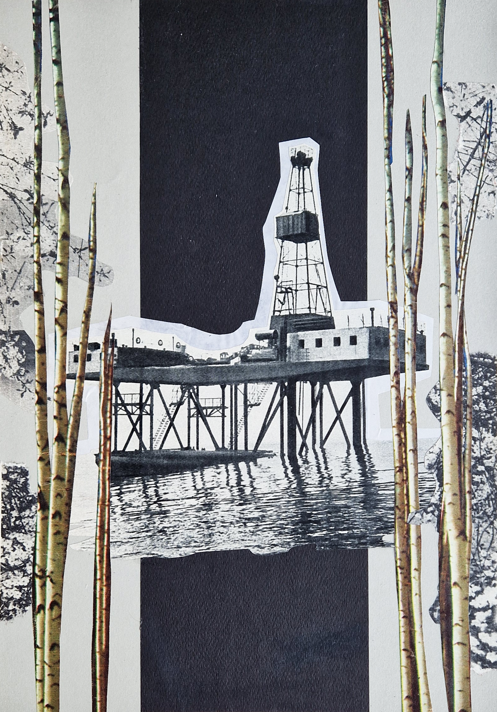 Валерия Финина (Коллаж / ассамбляж - 
                  21 x 30 см) В море