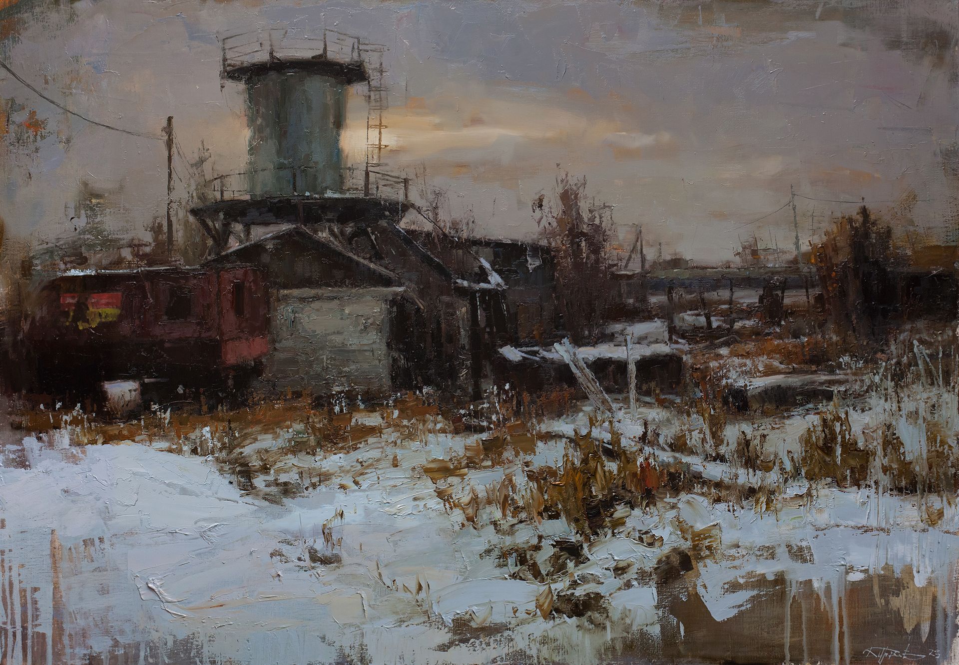 Евгений Бурцев (Картина, живопись - 
                  100 x 70 см) Призраки окраин