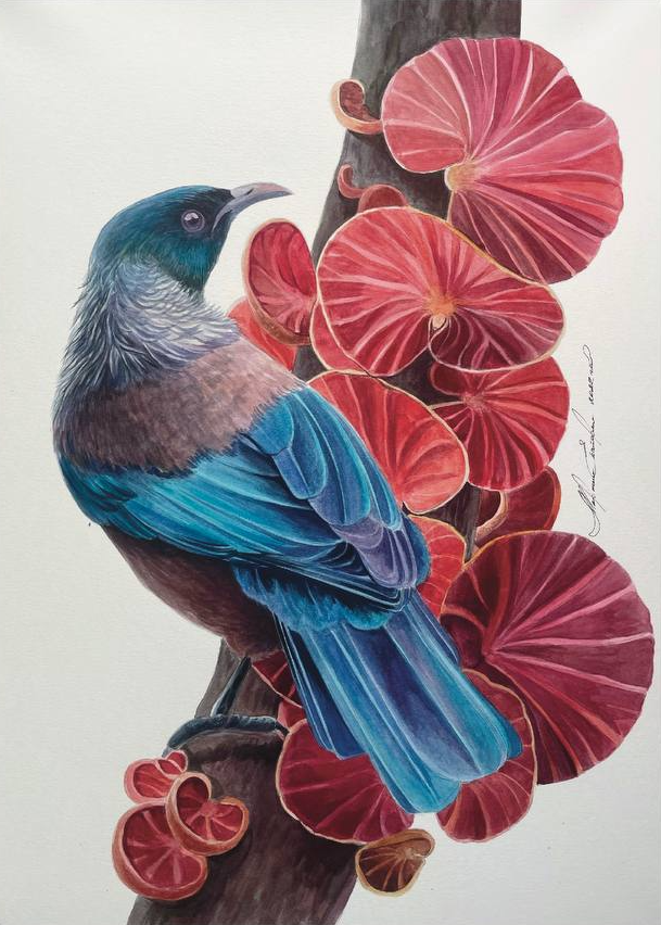 Екатерина Маркина (Авторская графика - 
                  35 x 50 см) Синяя птица