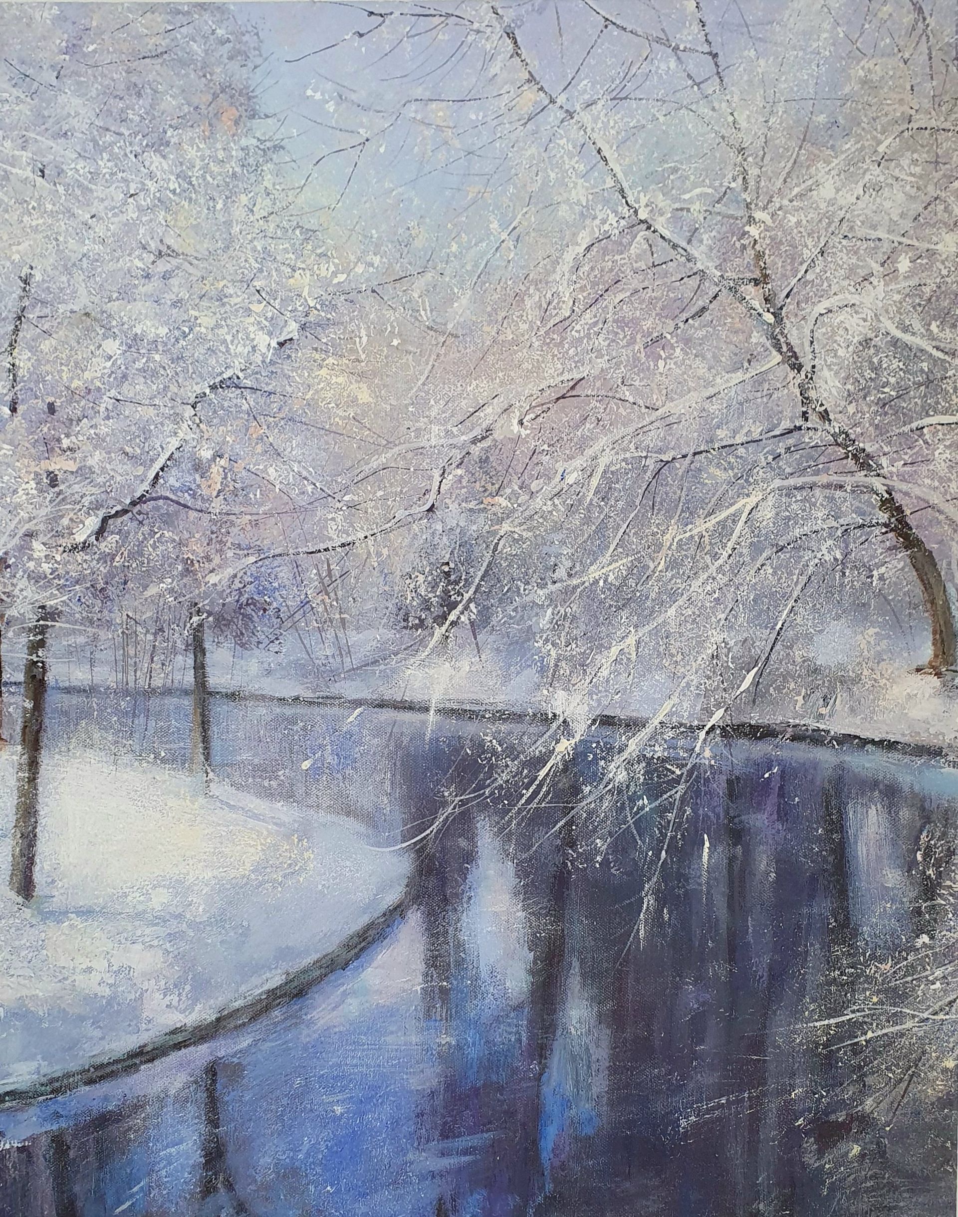 Людмила Пономарева (Картина, живопись - 
                  51 x 63 см) Зимний день