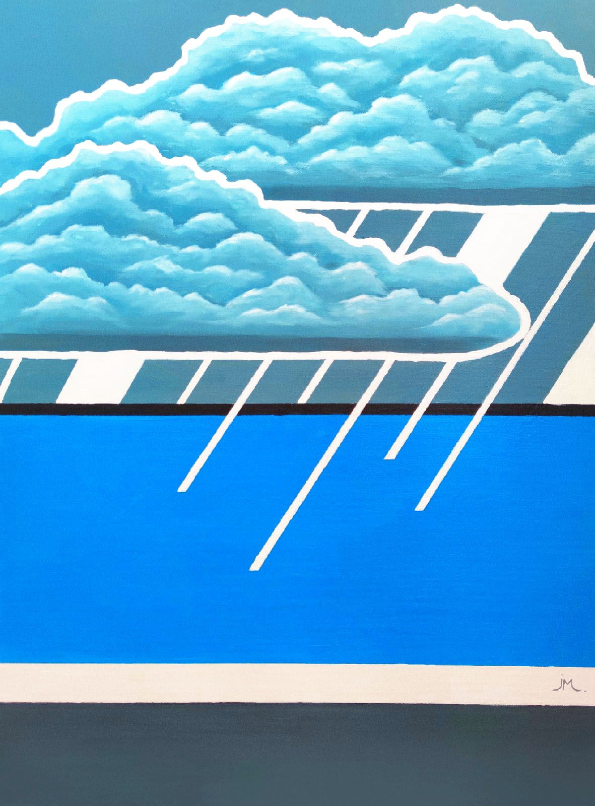 Юлия Мананникова (Картина, живопись - 
                  60 x 80 см) Blue Rainy