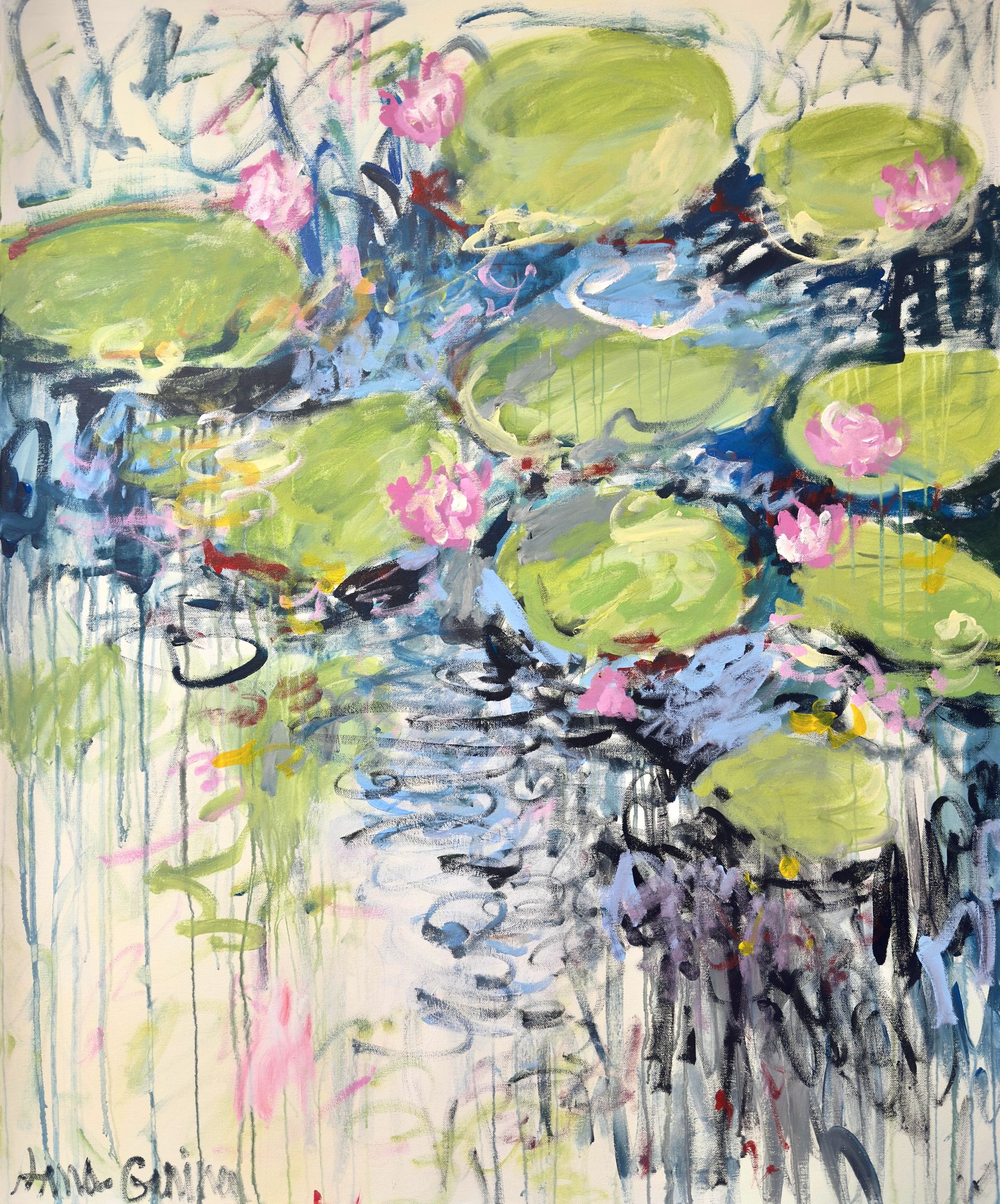 Анна Ганина (Картина, живопись - 
                  100 x 120 см) Summer pond
