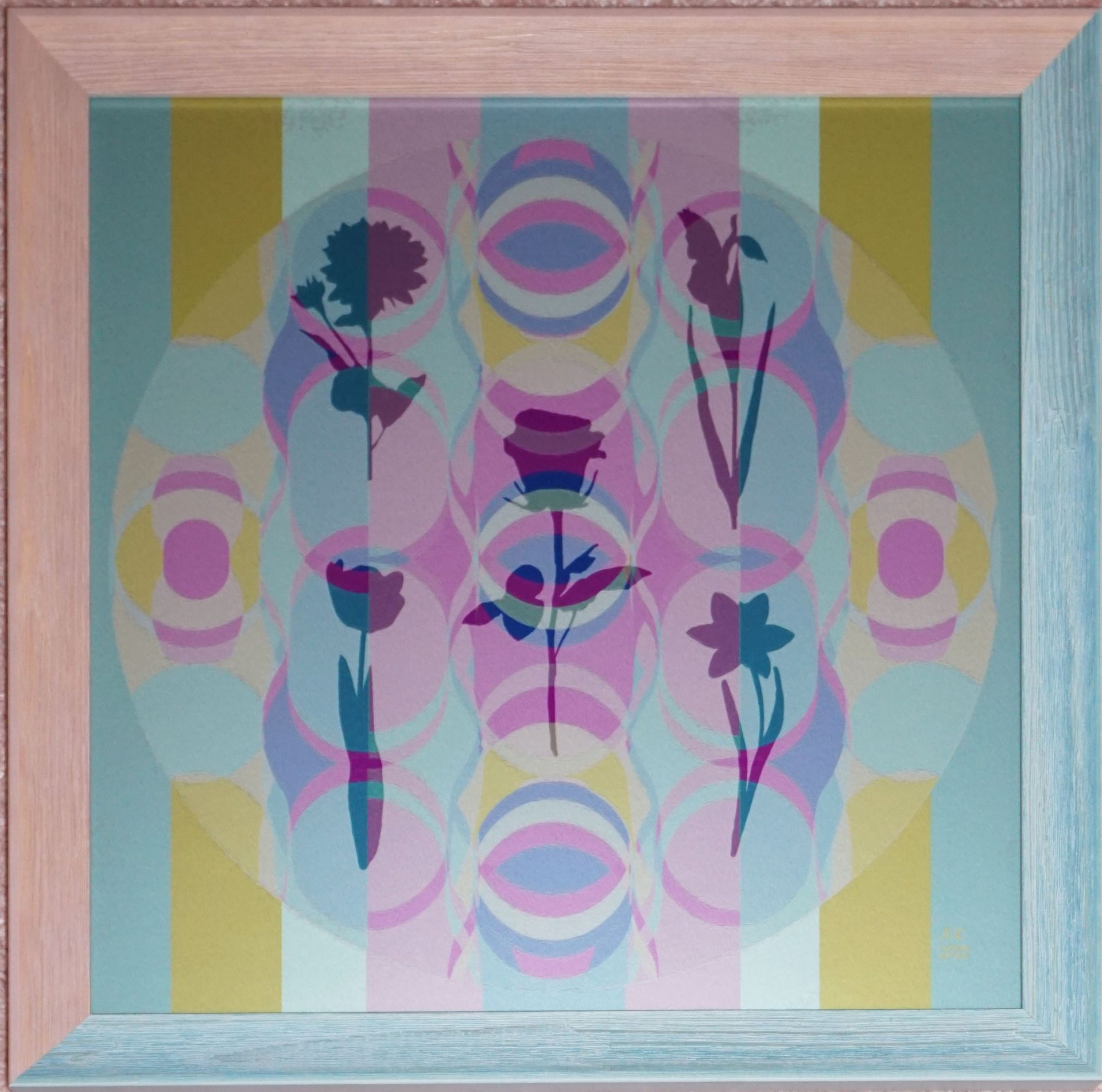 Лариса Корж (Графика цифровая (принты) - 
                  34 x 35 см) Пока цветущие