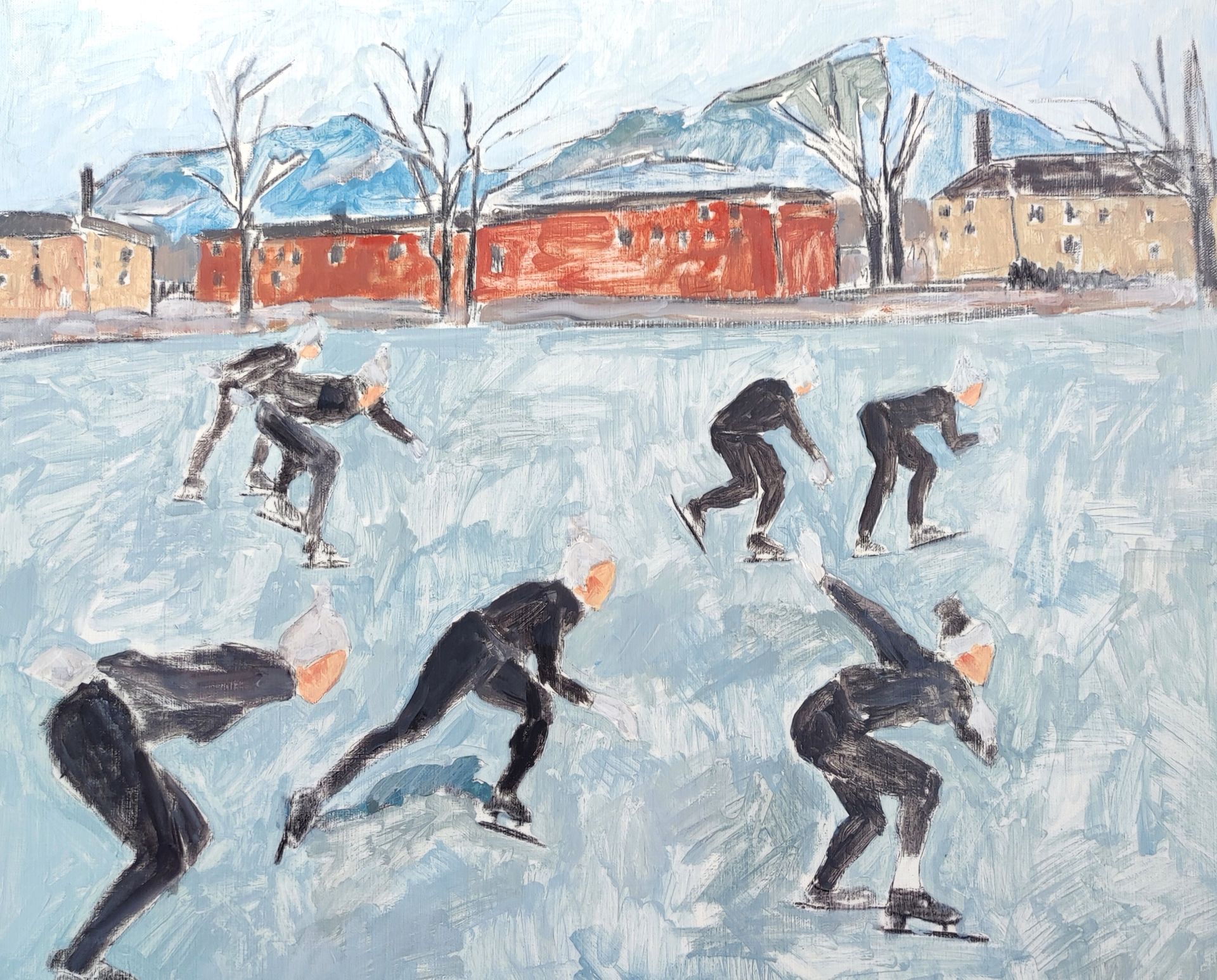 Дарья Петухова (Картина, живопись - 
                  70 x 60 см) Спортсмены