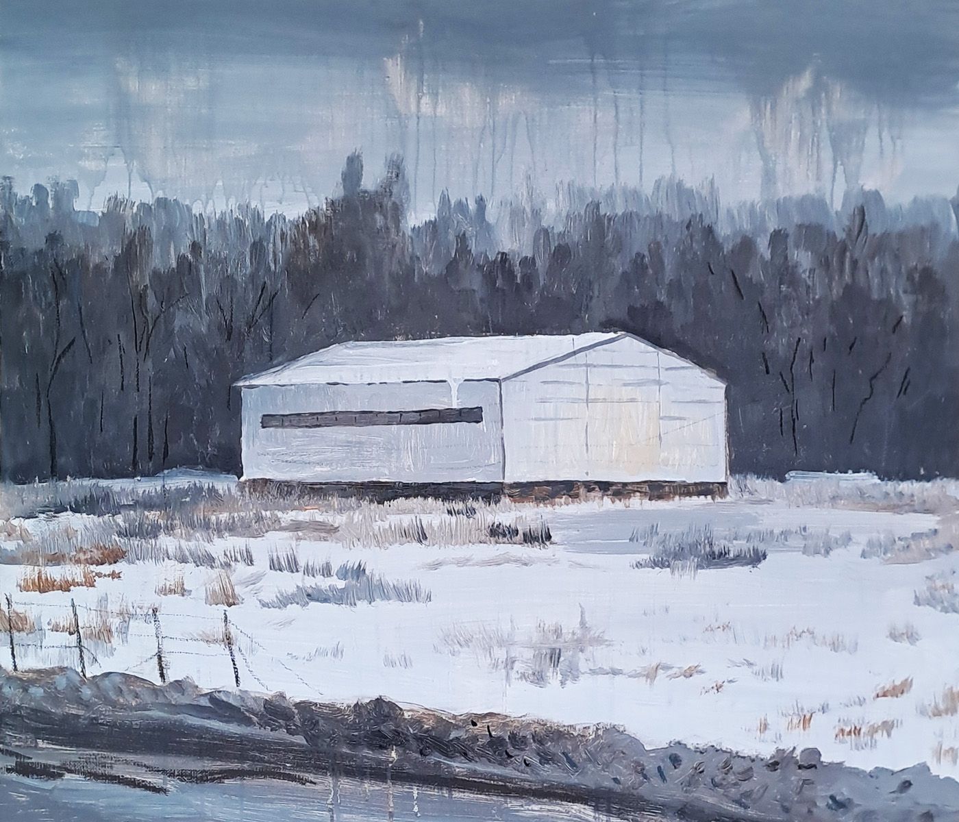 Семён Сомин (Картина, живопись - 
                  80 x 70 см) Ангар