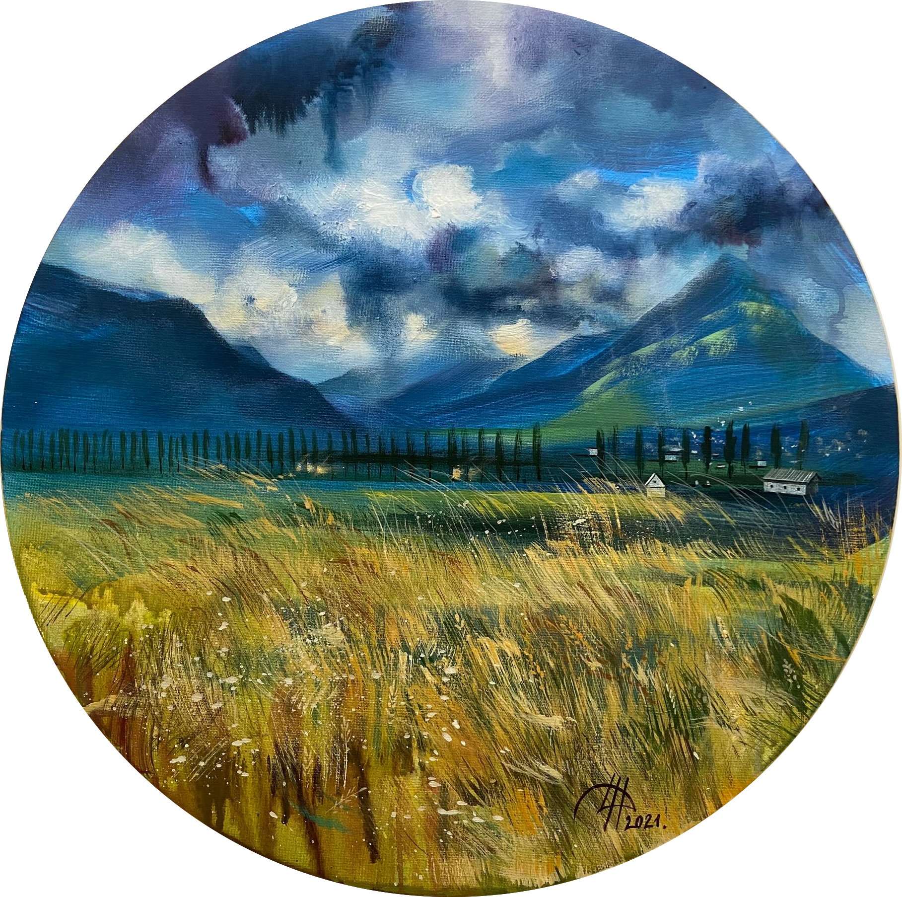 Динара Хёртнагль (Картина, живопись - 
                  50 x 50 см) Skylights