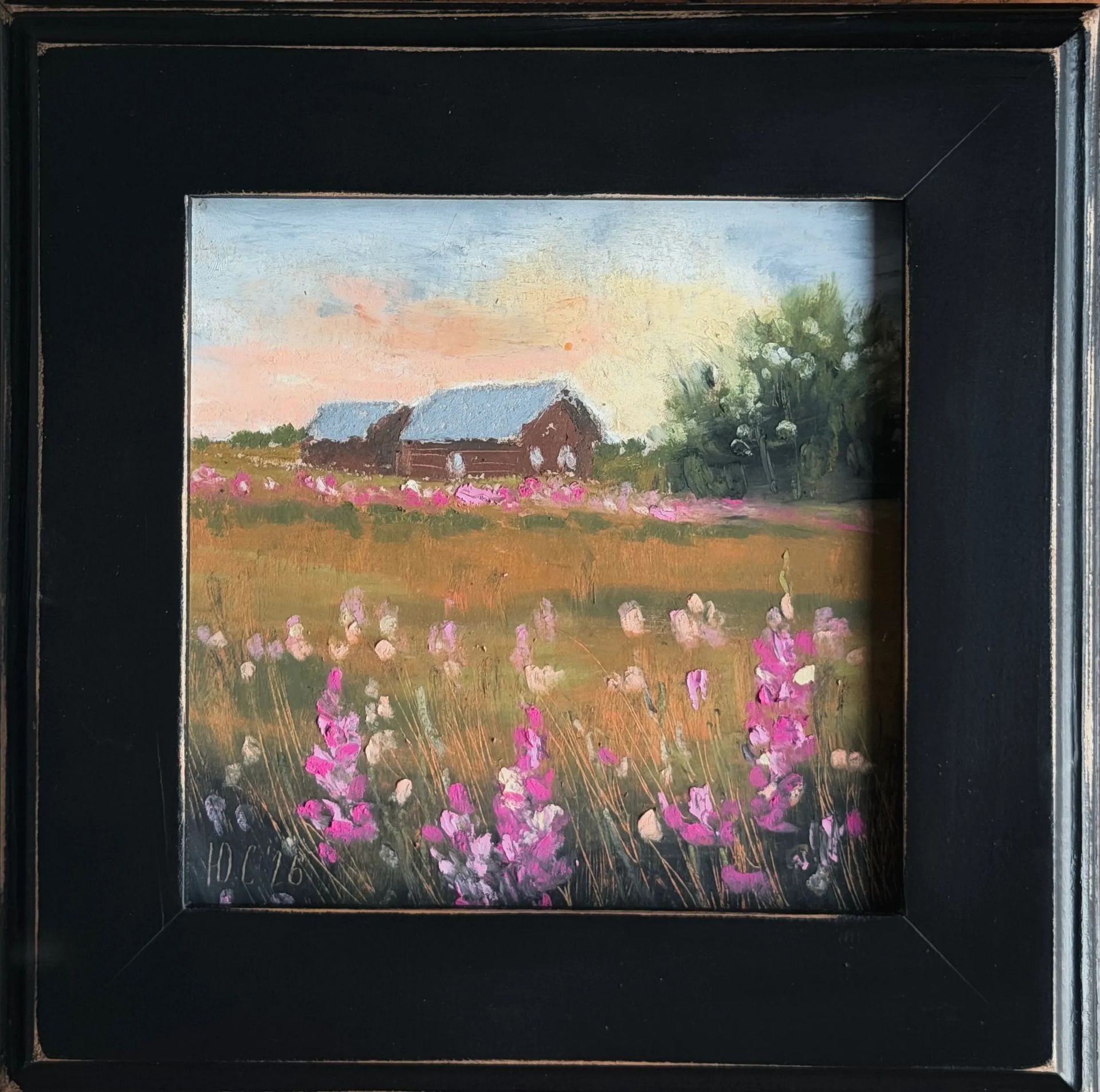 Светлана Юматова (Картина, живопись - 
                  22 x 22 см) Через поле цветов