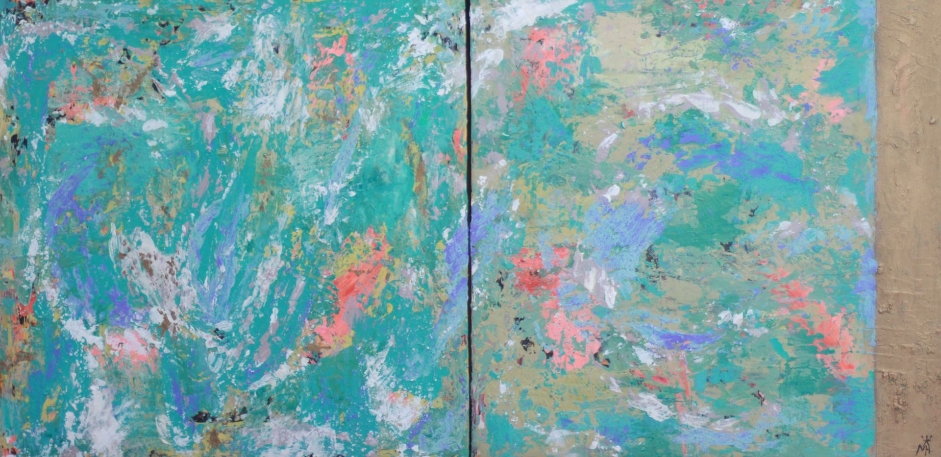 Мария Алдашкова (Картина, живопись - 
                  80 x 40 см) Диптих "Песнь ветра"