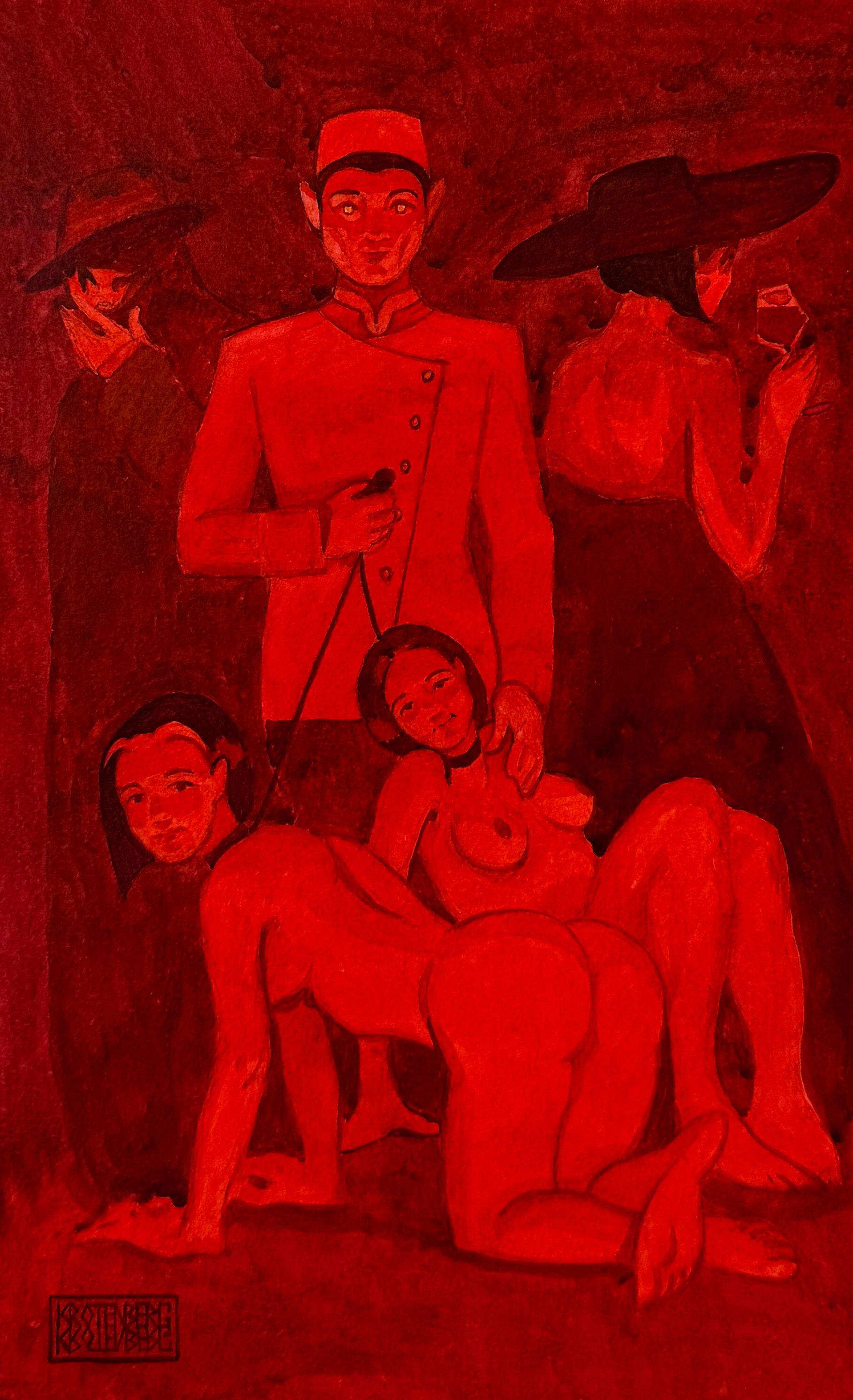 KROTENBERG (Авторская графика - 
                  17 x 28 см) Адский портье / Добро пожаловать