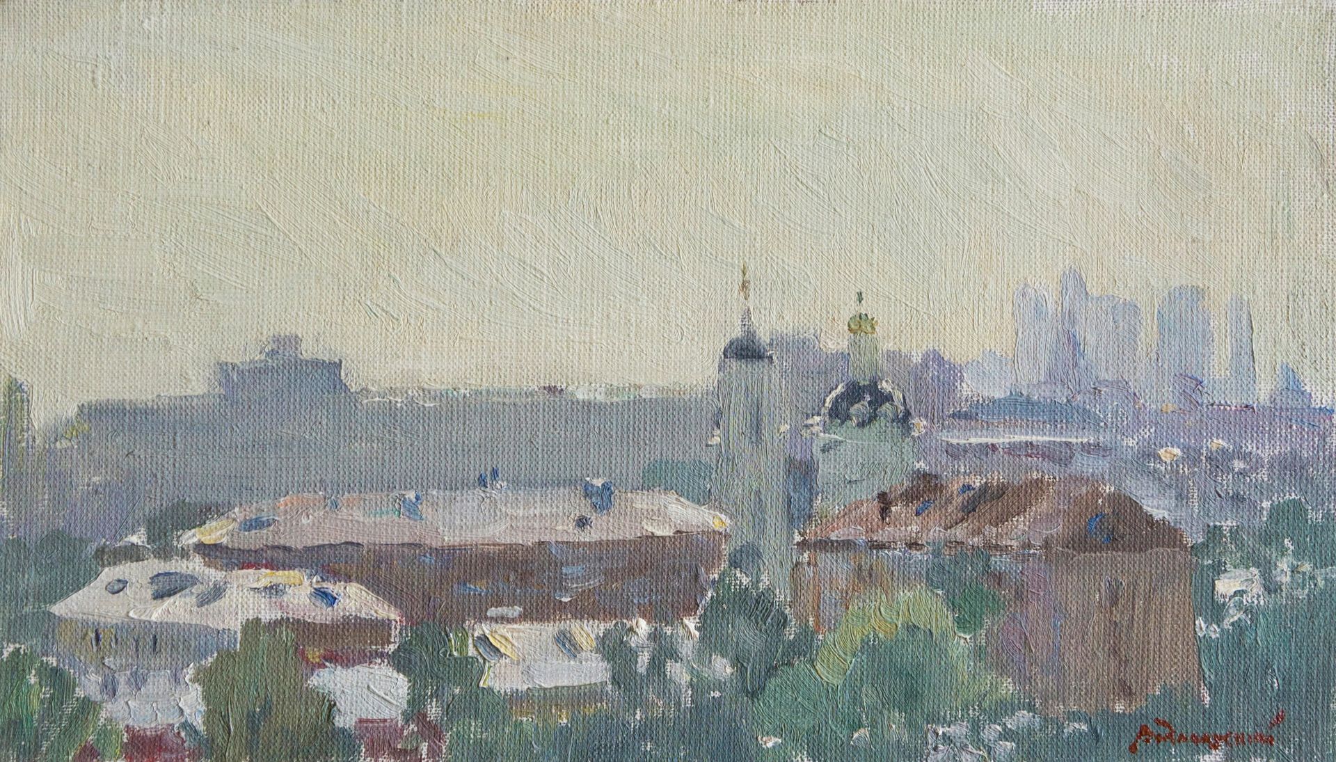 Николай Водолазский (Картина, живопись - 
                  35 x 20 см) Майское небо