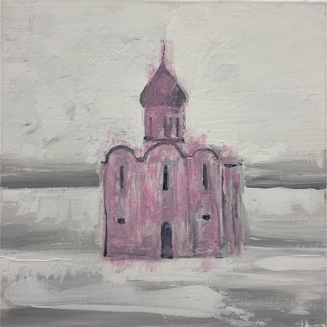 Алёна Федоткина (Картина, живопись - 
                  25 x 25 см) Pinkchurch