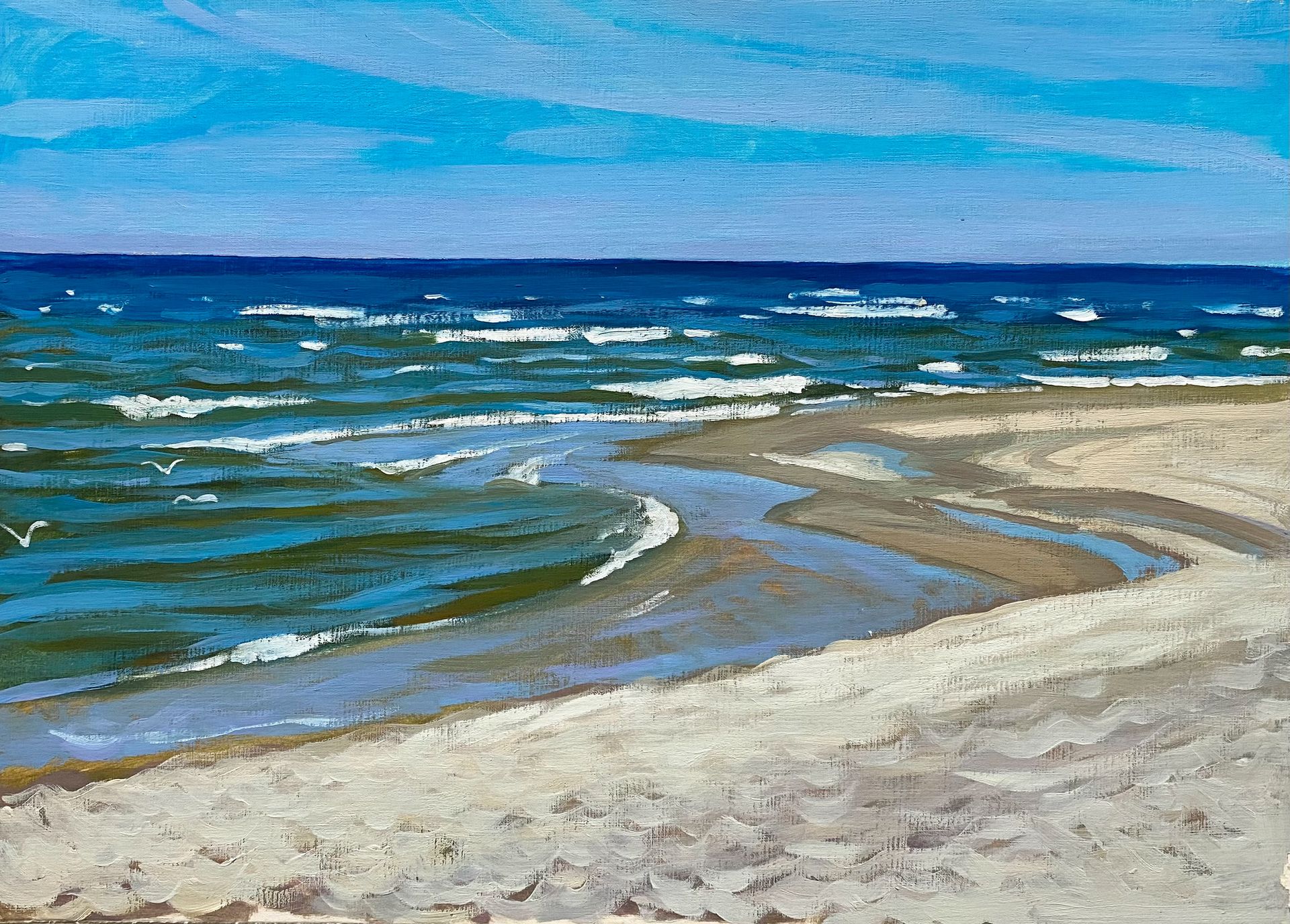 Алексей Кротов (Авторская графика - 
                  42 x 30 см) Куршская коса