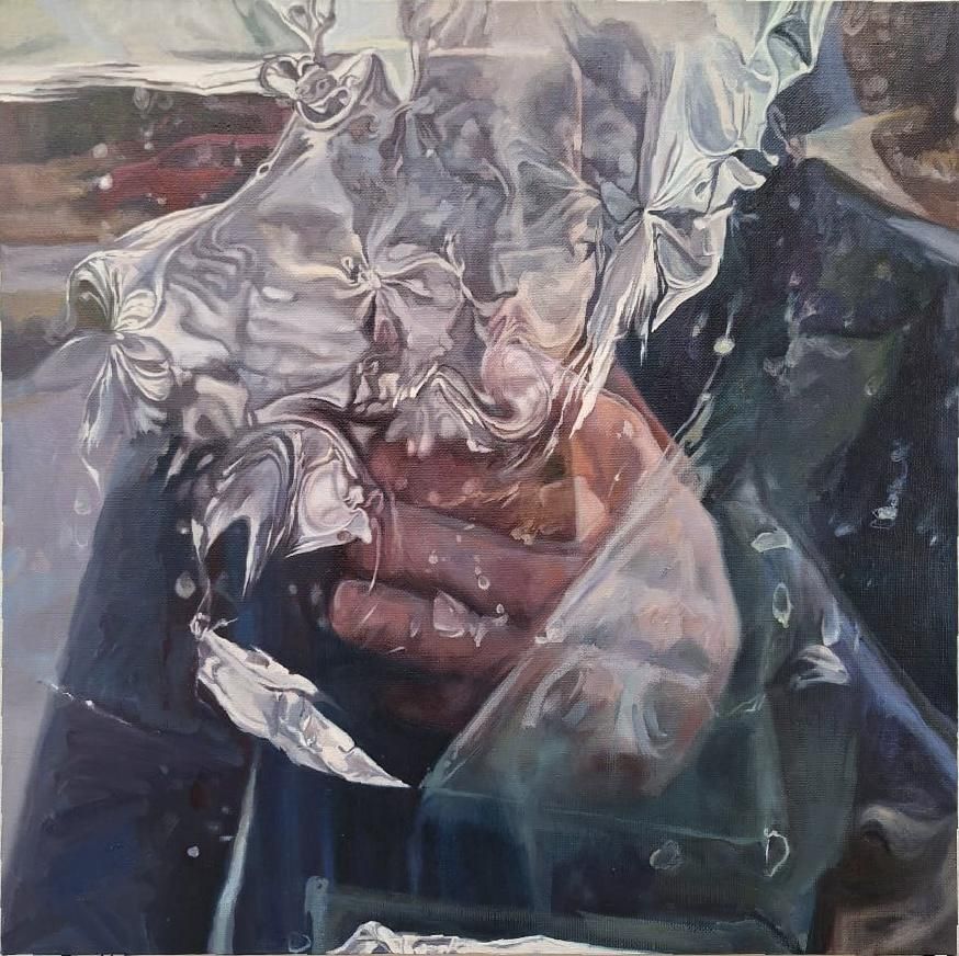 Евгения Косушкина (Картина, живопись - 
                  100 x 100 см) Матрица