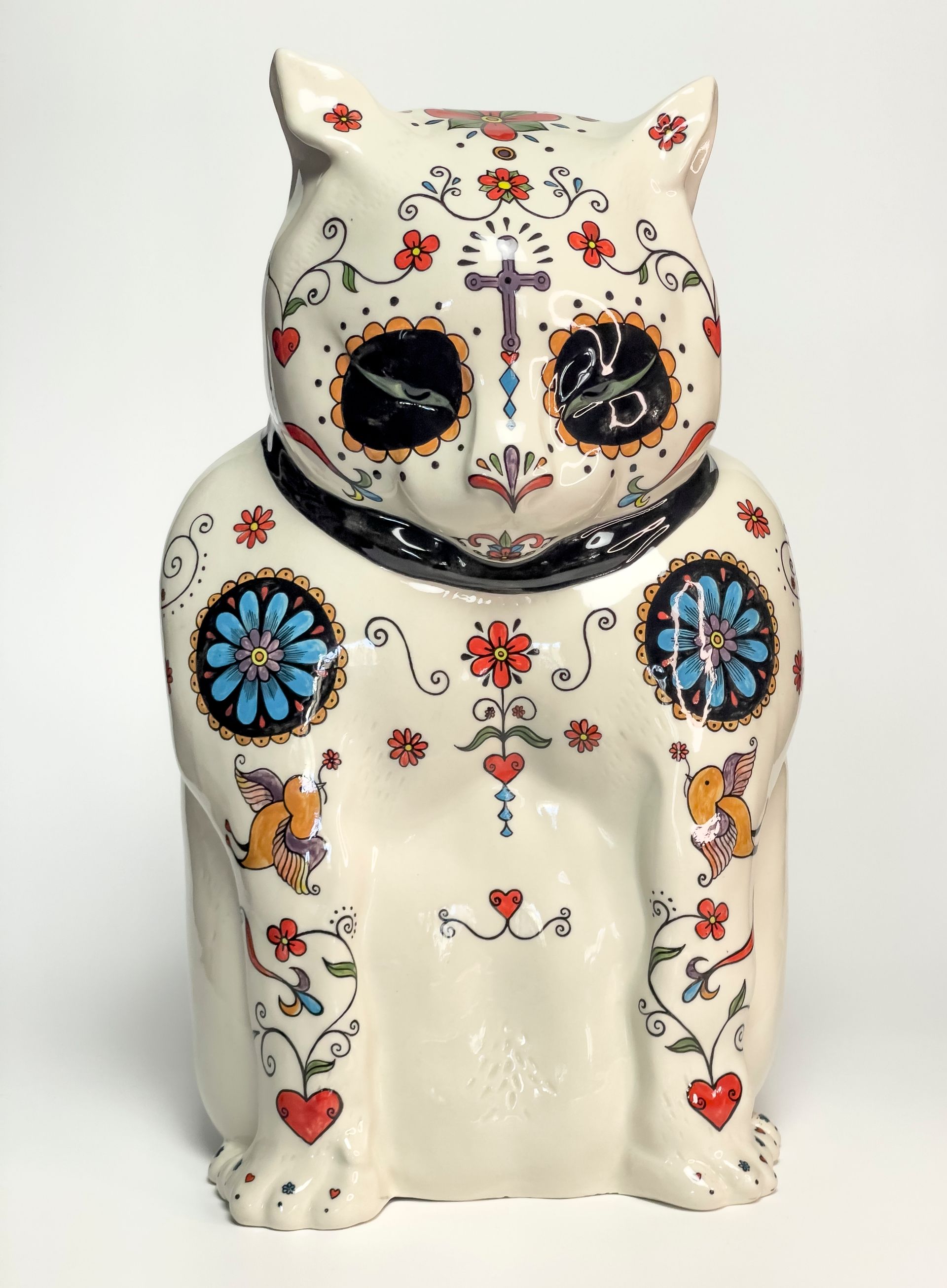 Анна Ножкина (Скульптура - 
                  23 x 40 см) Кот "Dia de los Muertos"