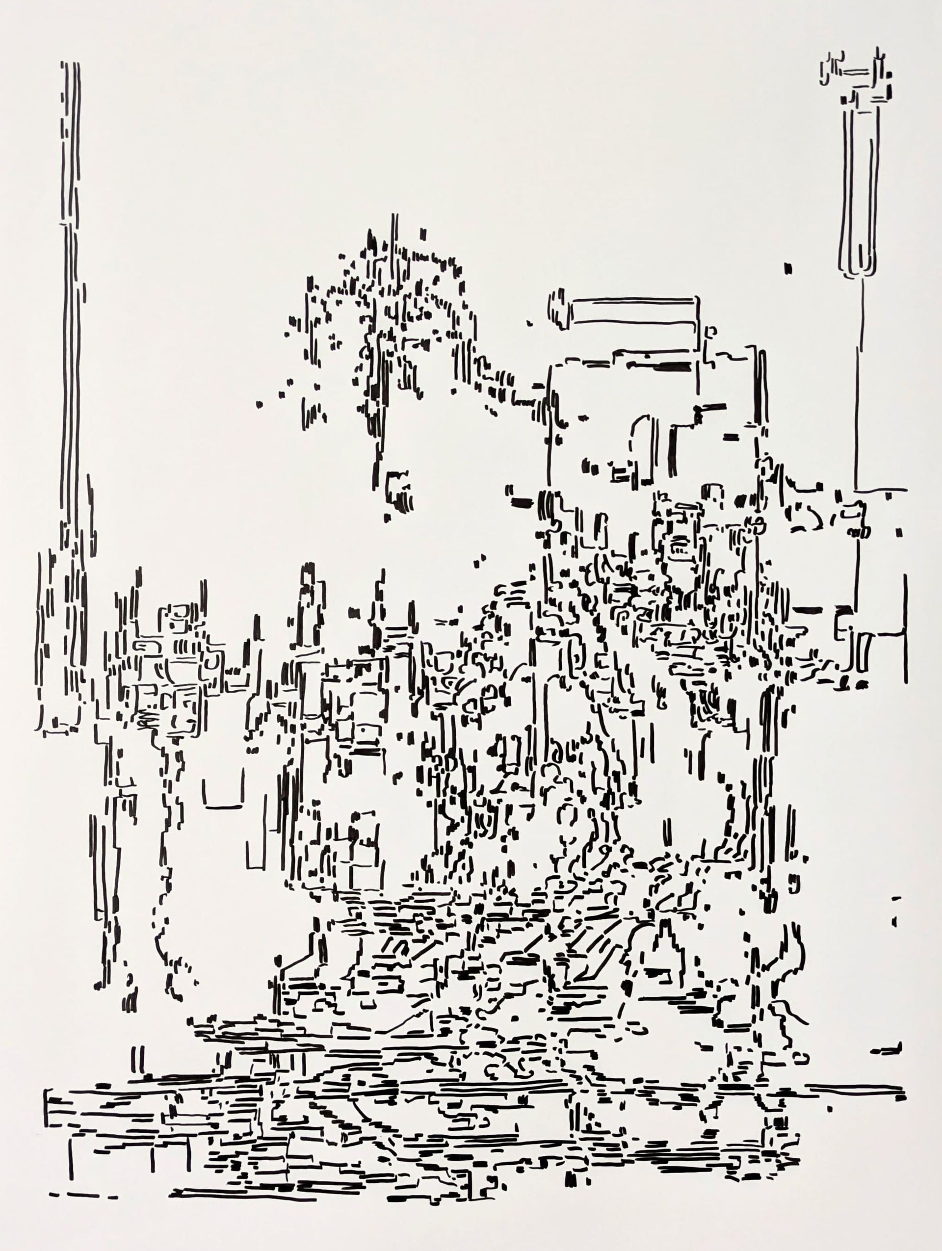 Дарья Растунина (Авторская графика - 
                  56 x 74 см) Без названия