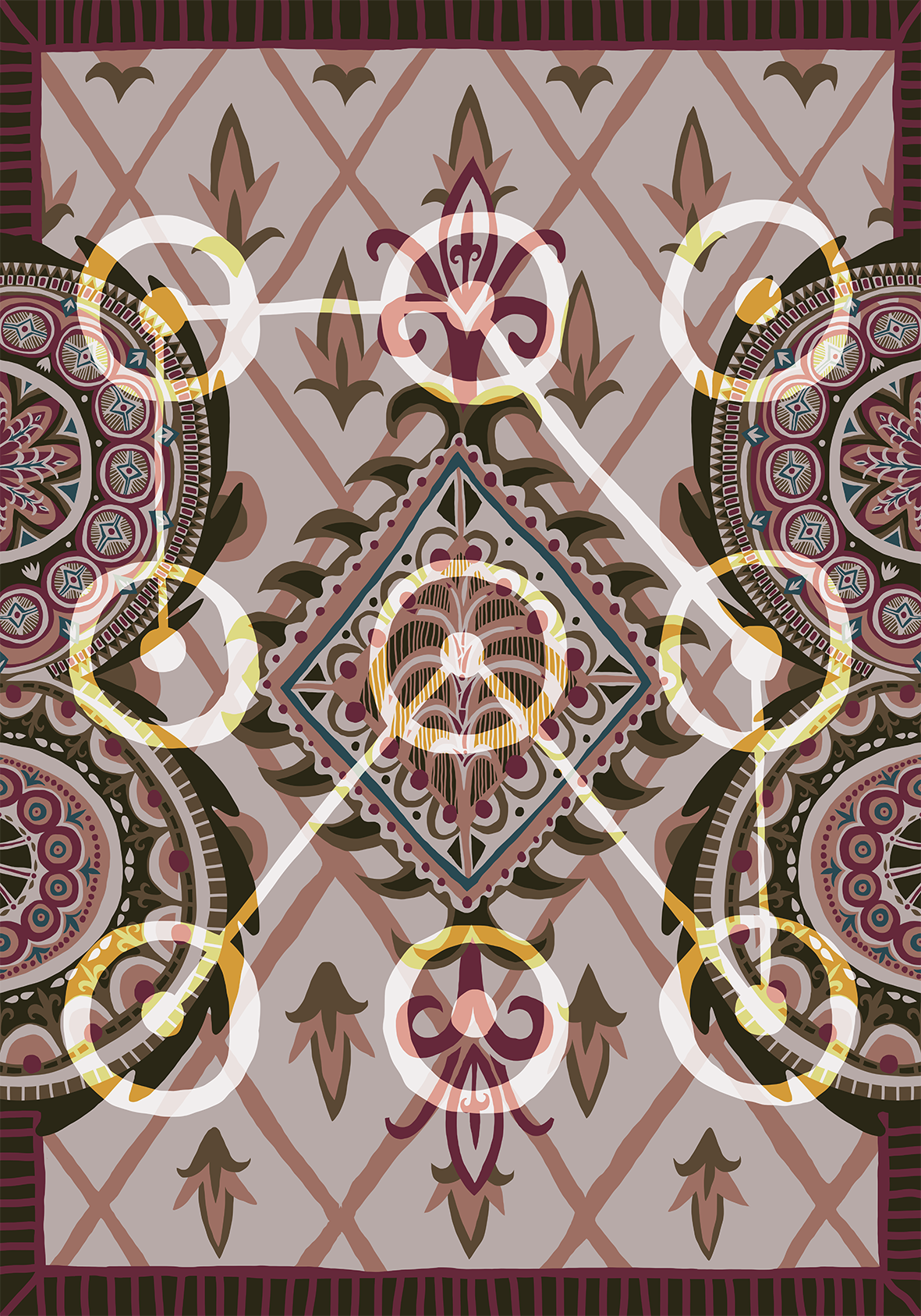 Лена Романовская (Графика цифровая (принты) - 
                  50 x 70 см) Ковер #4