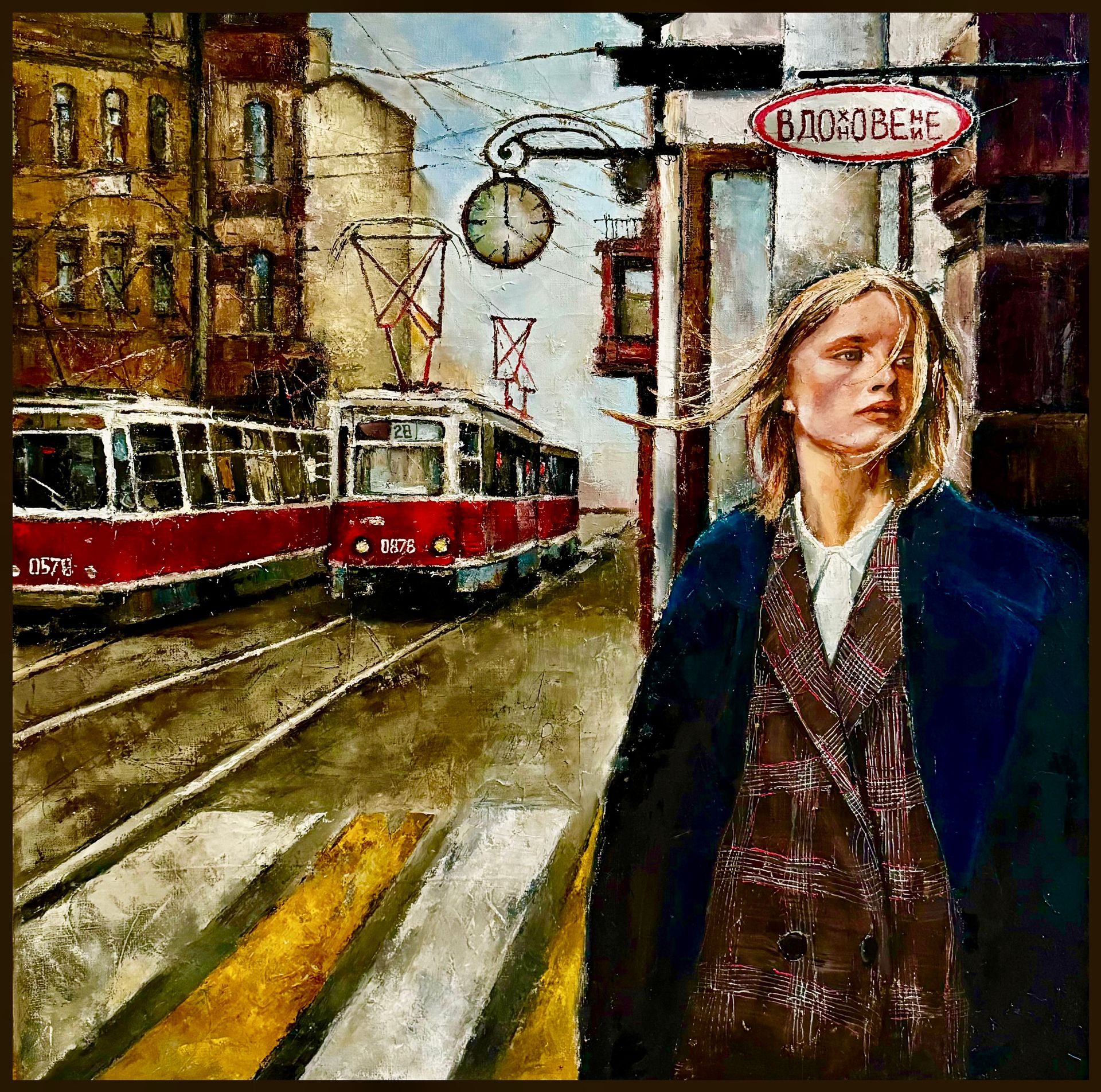 Наталья Венева (Картина, живопись - 
                  90 x 90 см) Вдохновение