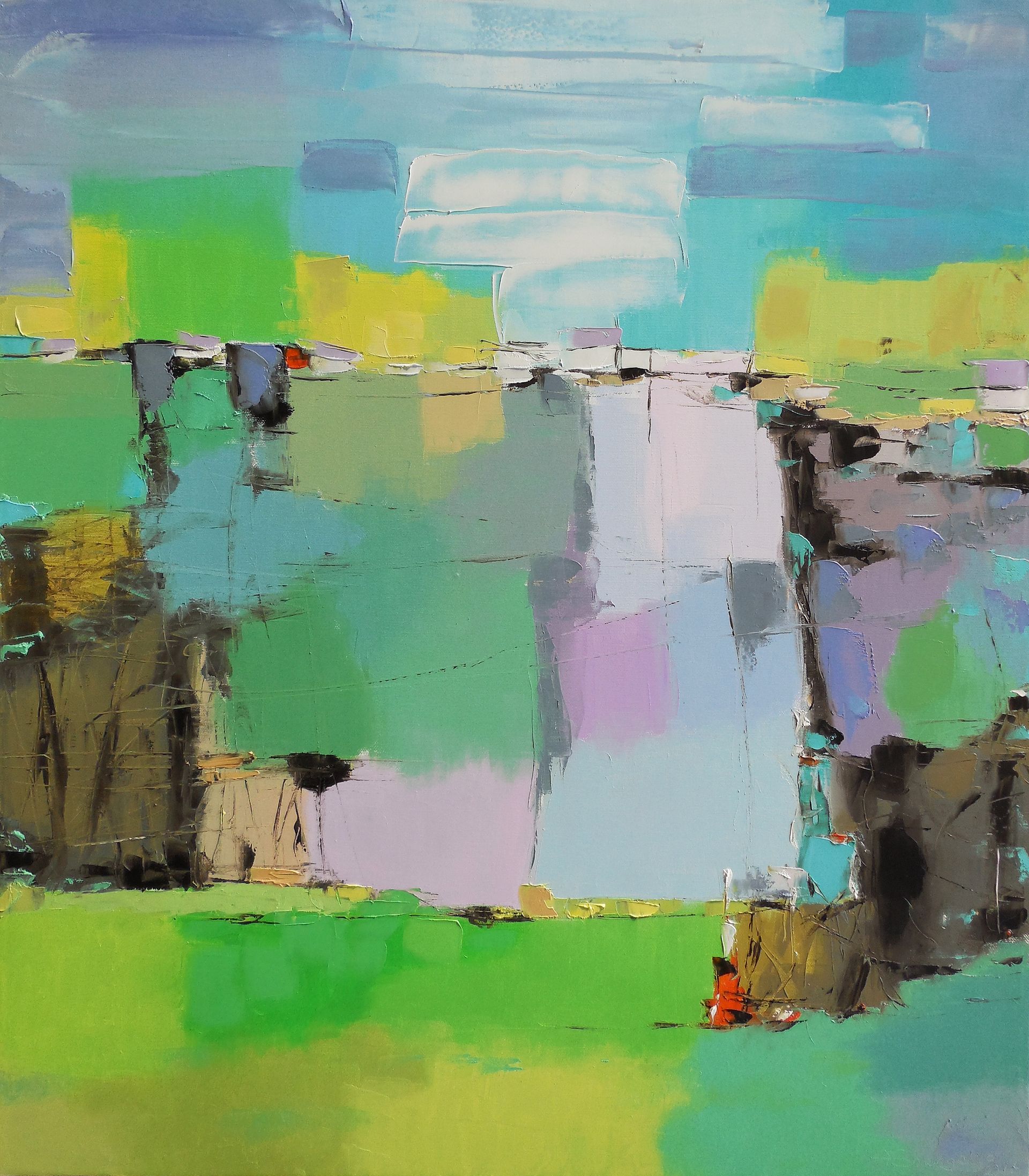 Андрей Шенгелия (Картина, живопись - 
                  70 x 80 см) Silver creek