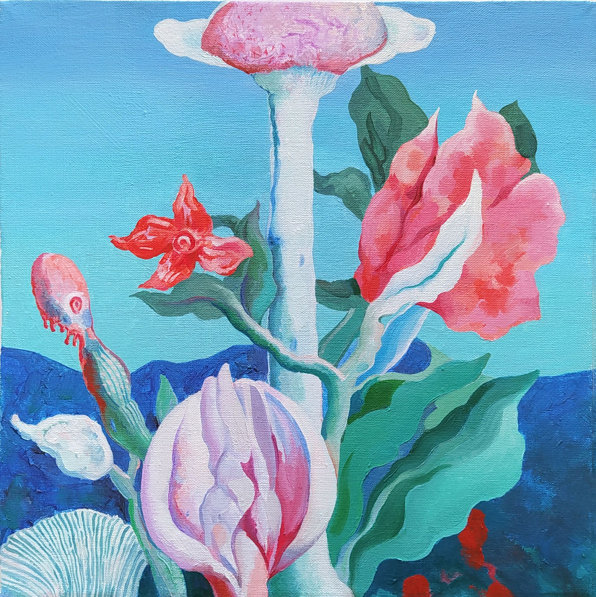 Наталья Лотарева (Картина, живопись - 
                  30 x 30 см) Дикие цветы