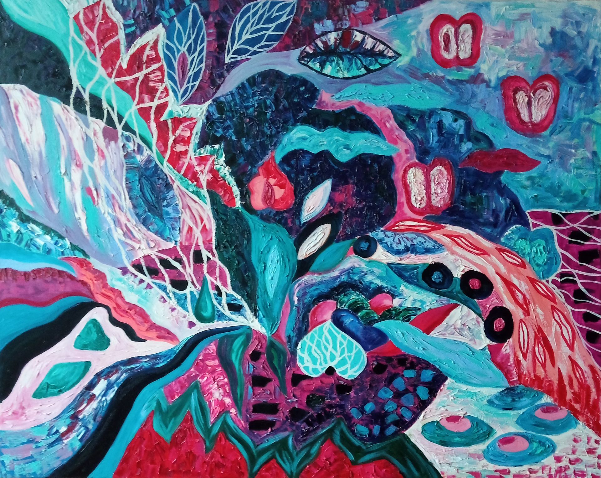 Ирина Шумская (Картина, живопись - 
                  100 x 80 см) Райские яблоки