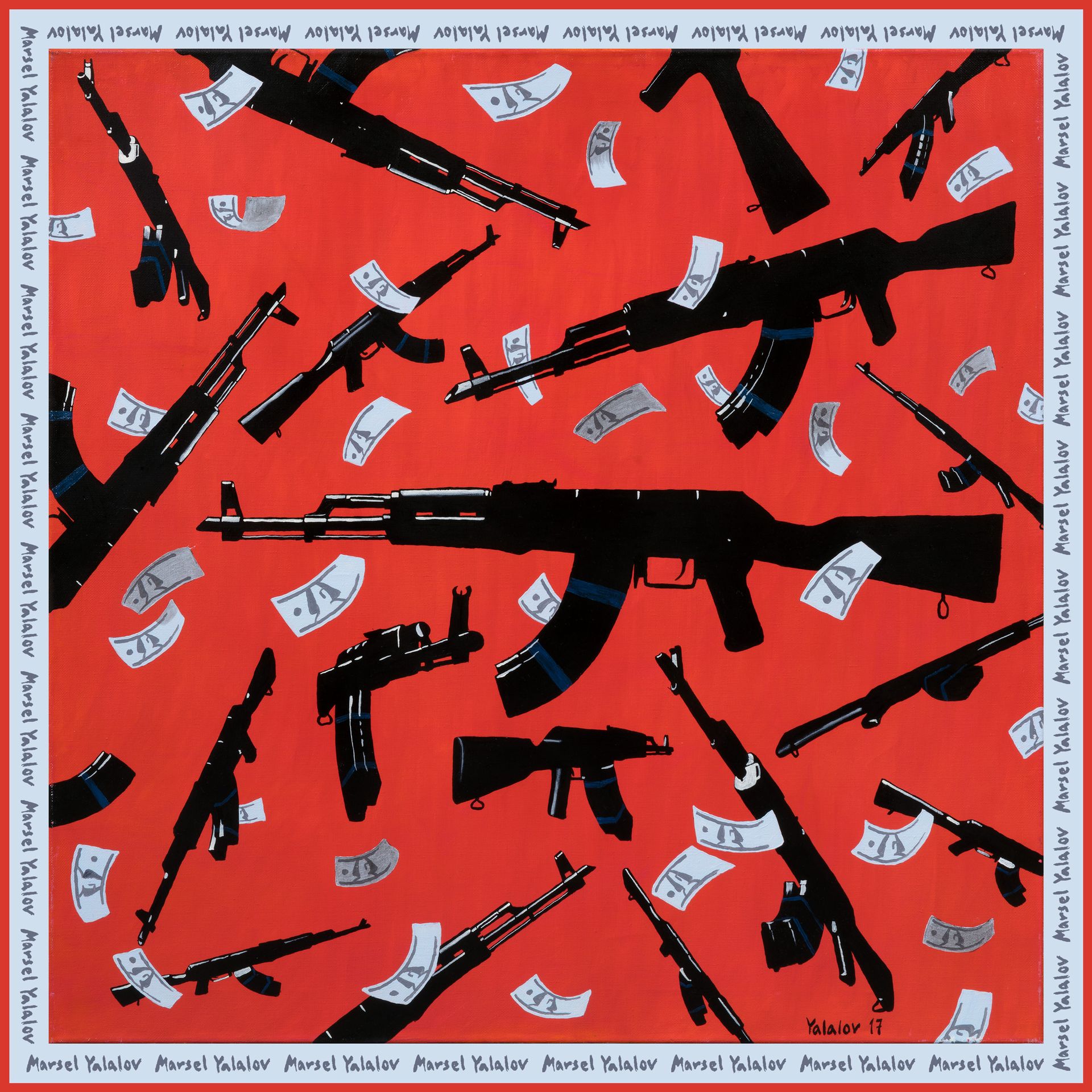 Марсель Ялалов (Костюм / одежда  - 
                  90 x 90 см) Kalashnikov