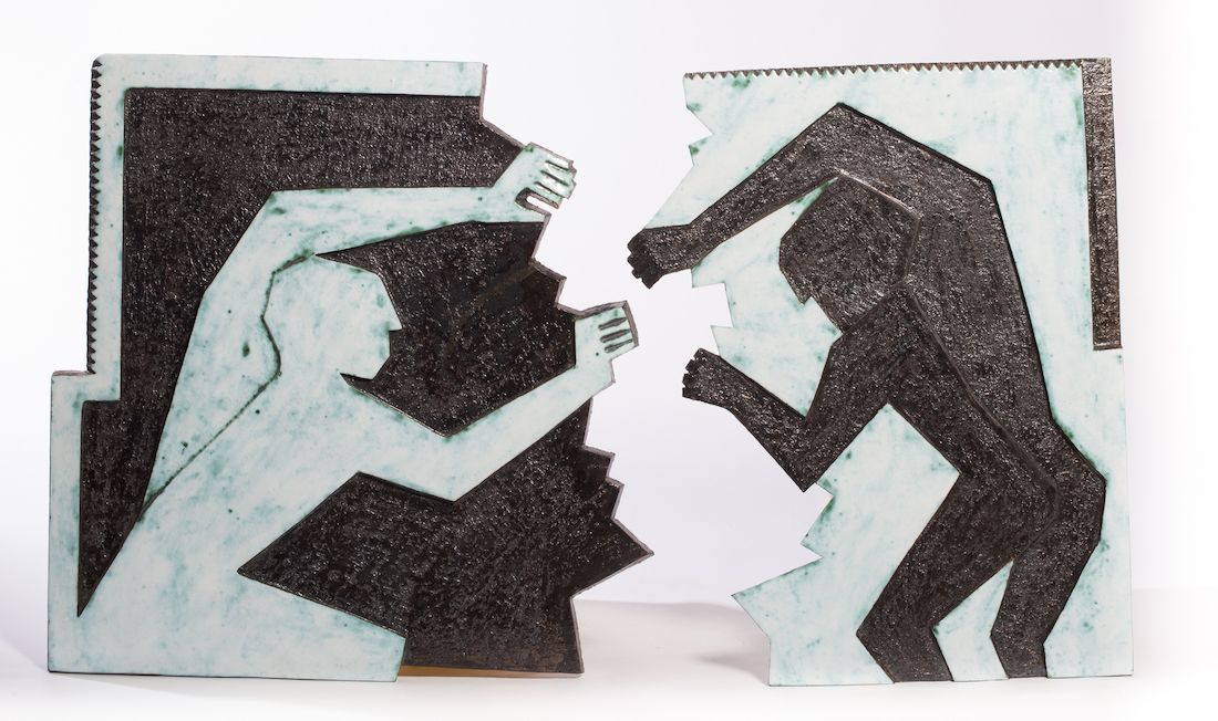 DirtyHands, студия арт-керамики (Объект - 
                  125 x 66 см) "Флор и Лавр", панно