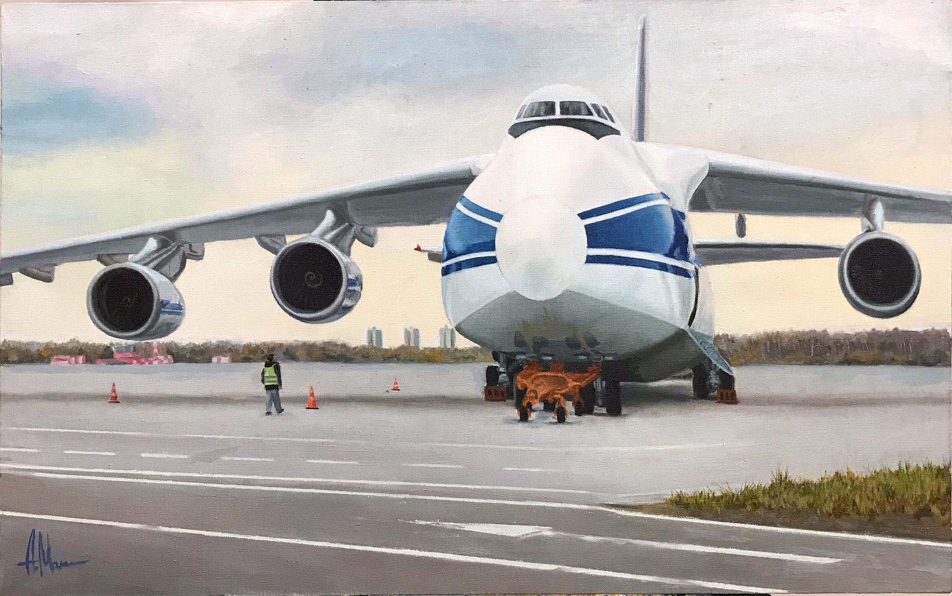 Алексей Маленко (Картина, живопись - 
                  80 x 50 см) Ан-124 "Руслан"