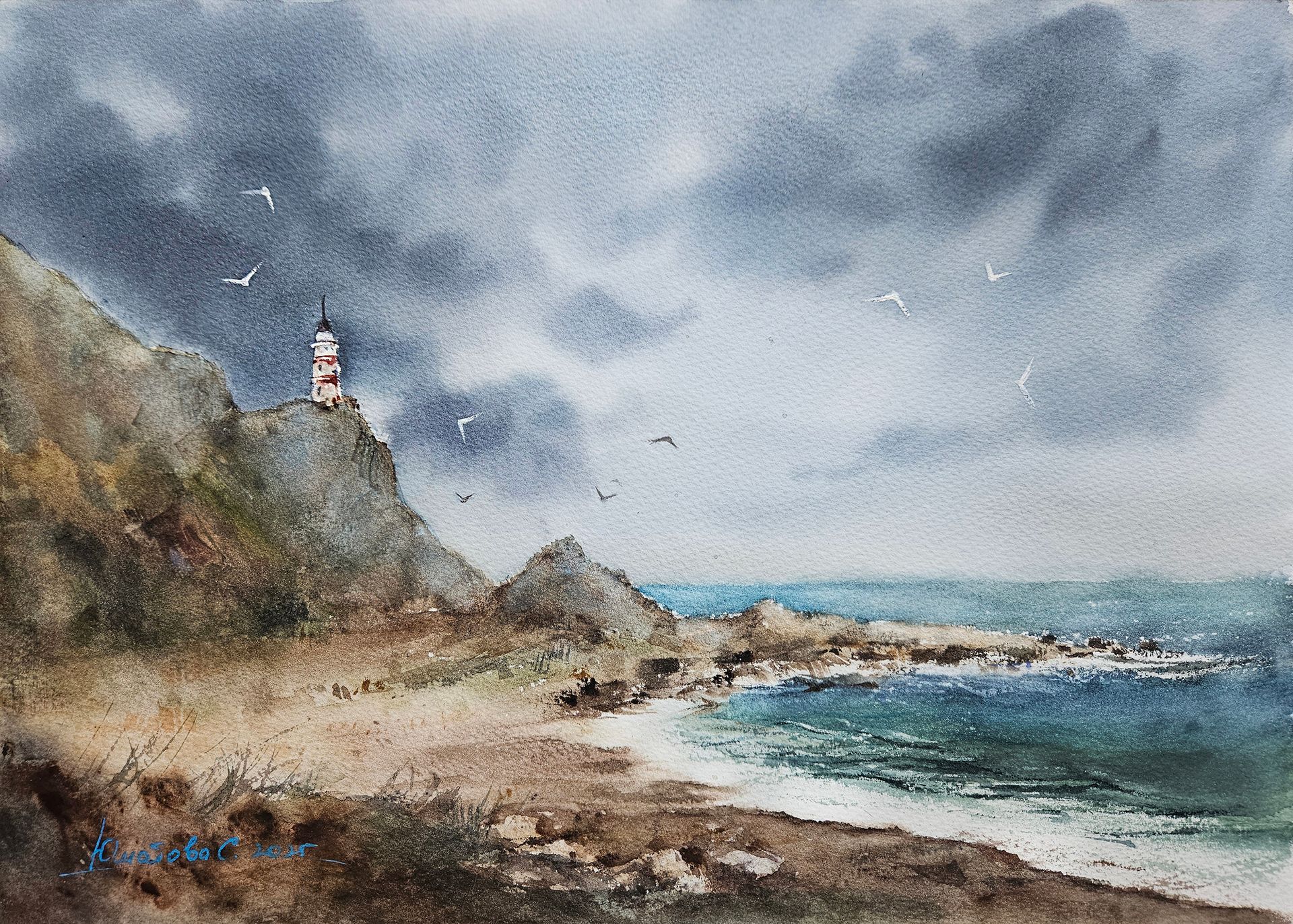 Светлана Юматова (Авторская графика - 
                  36 x 26 см) Воспоминания