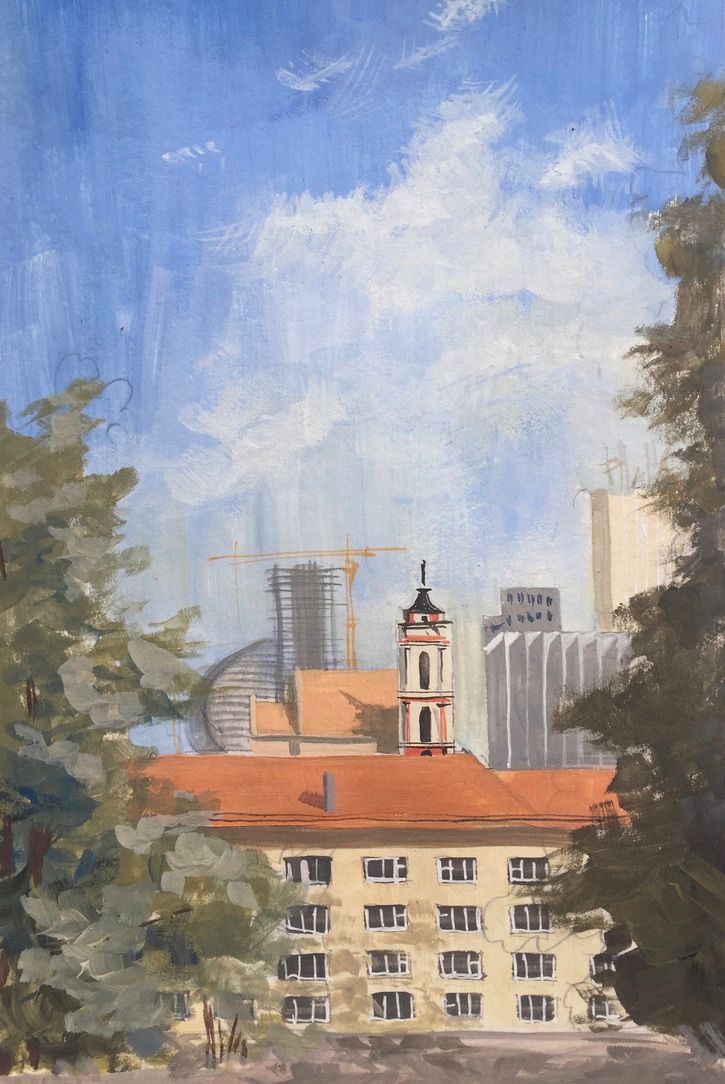 Кристина Ларина (Авторская графика - 
                  16 x 24.5 см) Вильнюс