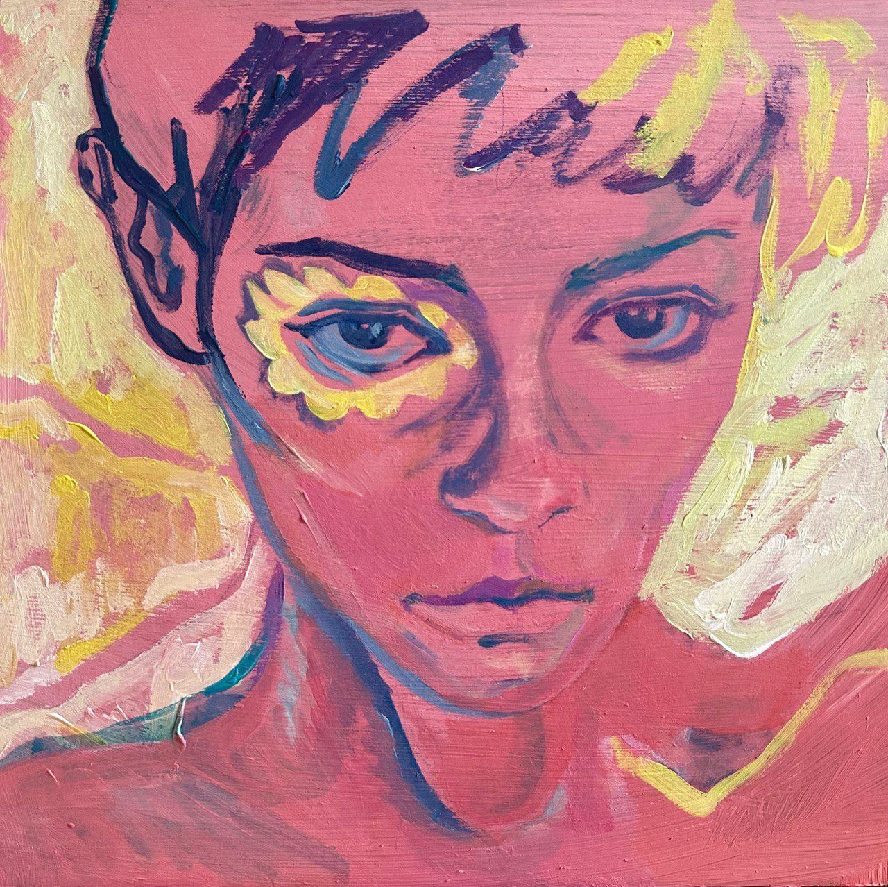 Ева Гец (Картина, живопись - 
                  30 x 30 см) Выход из темноты. Взгляд