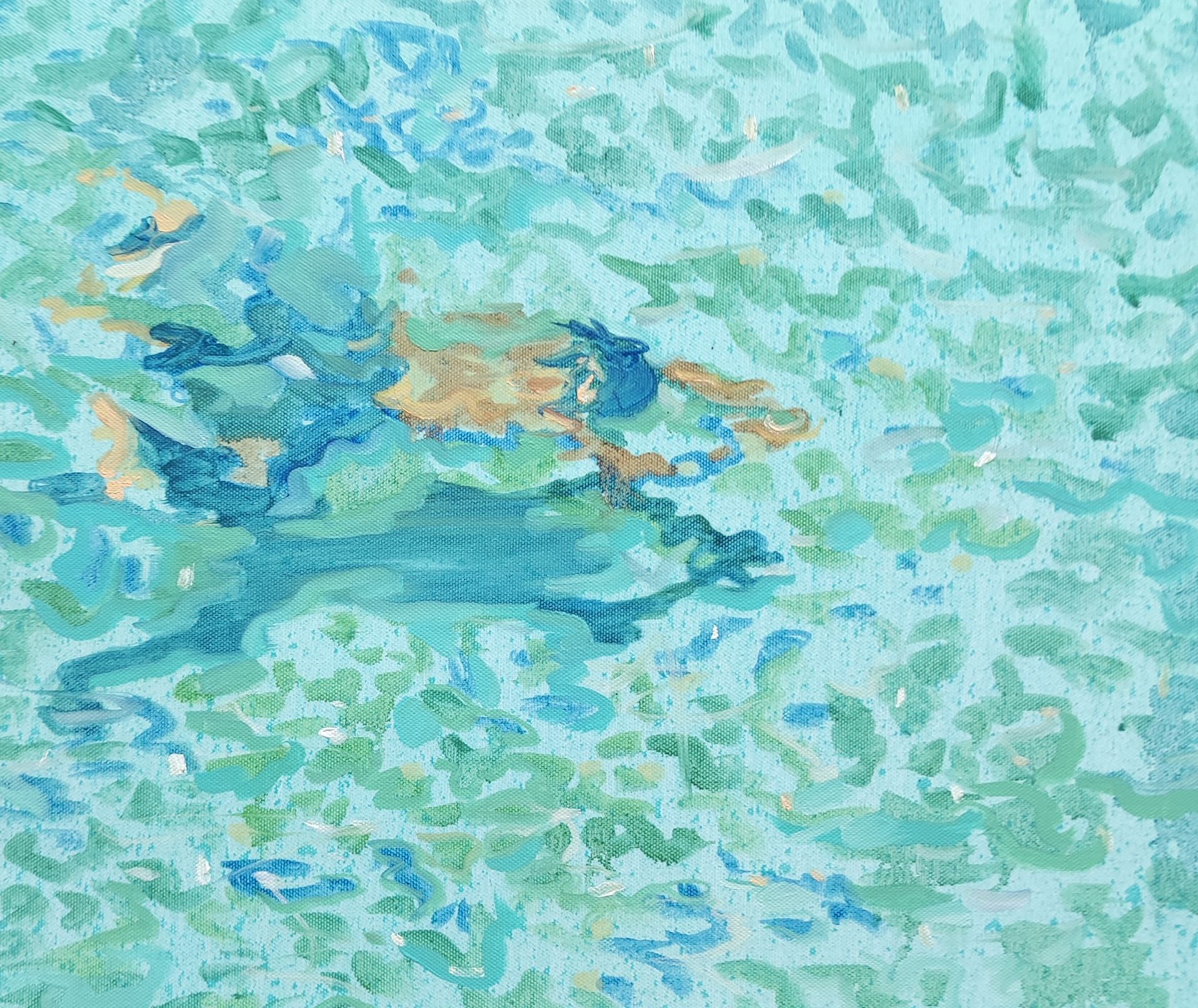 Надежда Прадес (Картина, живопись - 
                  38 x 33 см) Лягушка