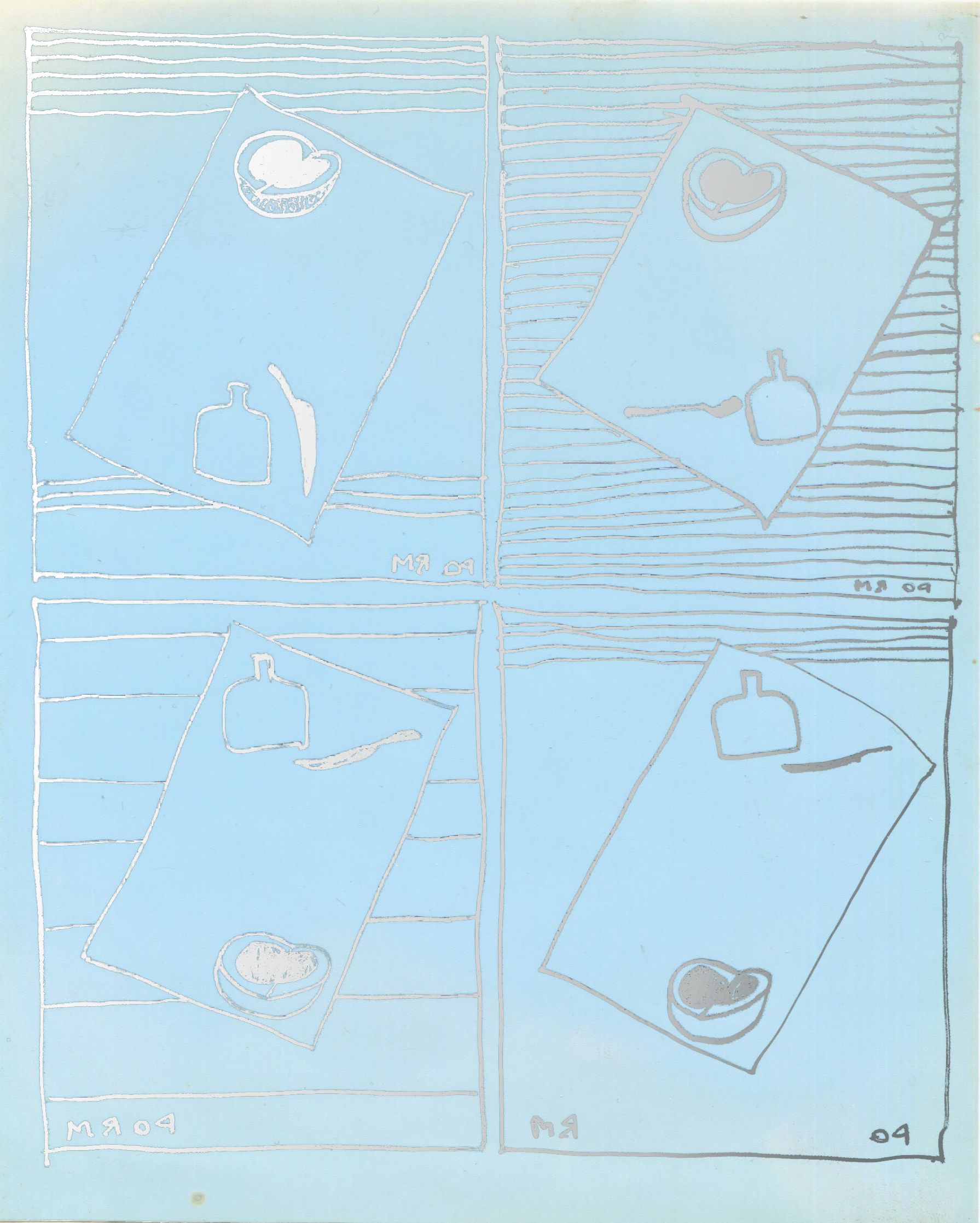 Марсель Ялалов (Авторская графика - 
                  32 x 42 см) Натюрморт