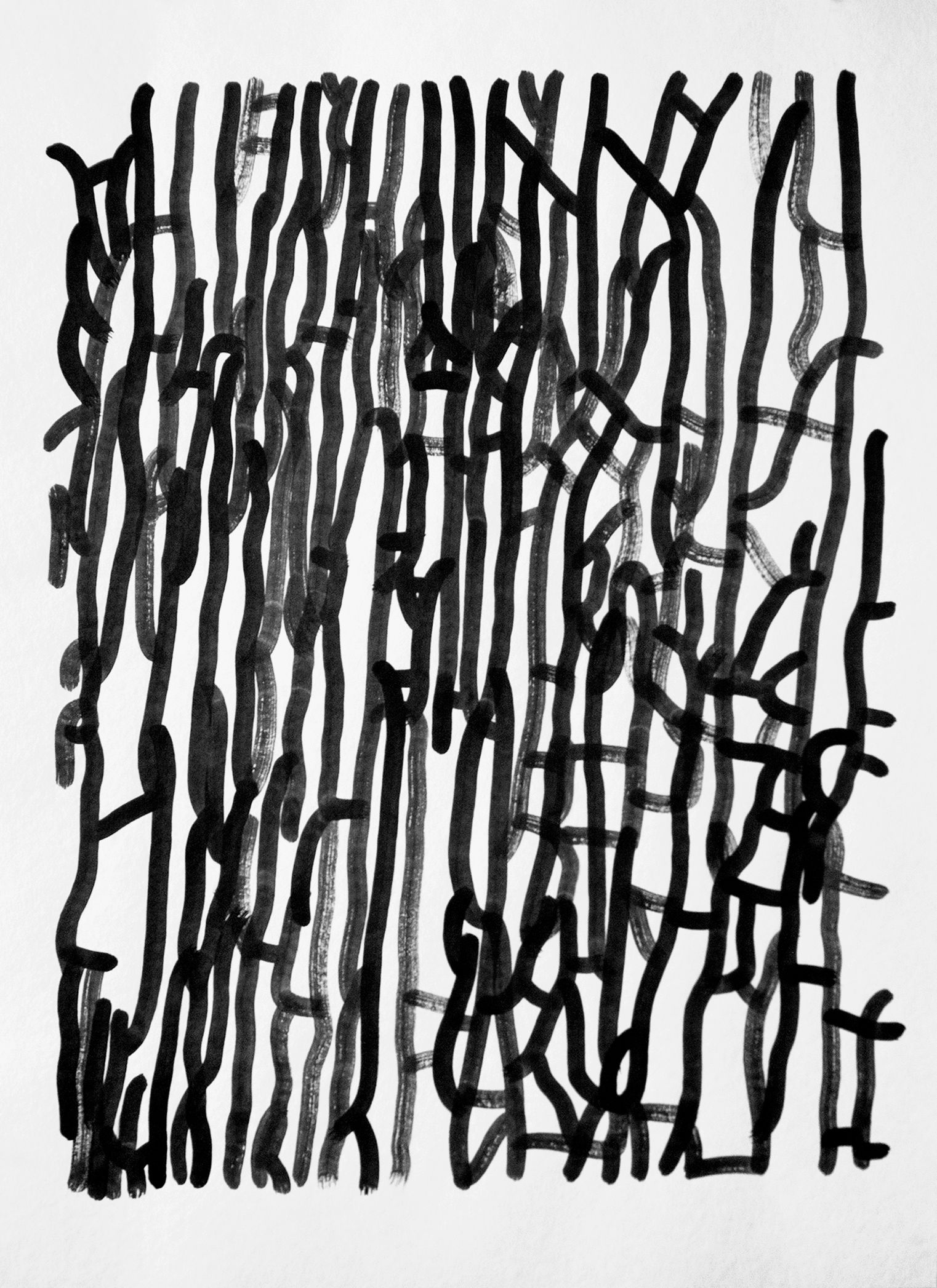 Анастасия Левина (Авторская графика - 
                  70 x 100 см) Без названия