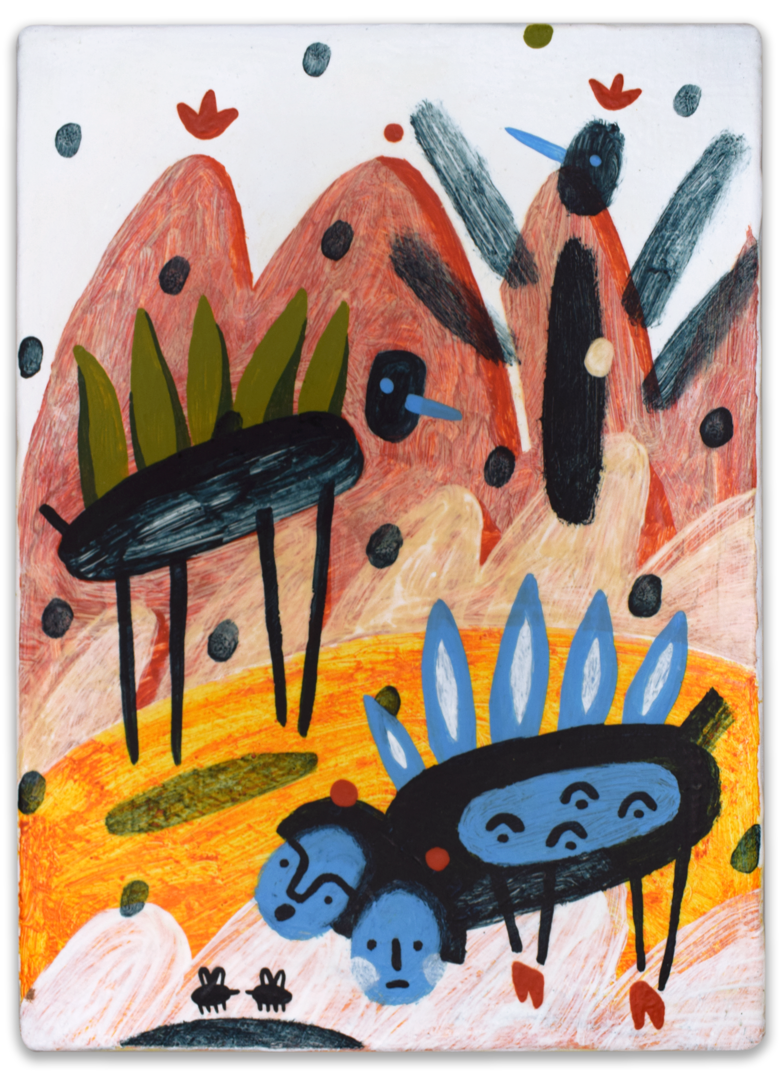 Лена Романовская (Картина, живопись - 
                  13 x 18 см) Движ