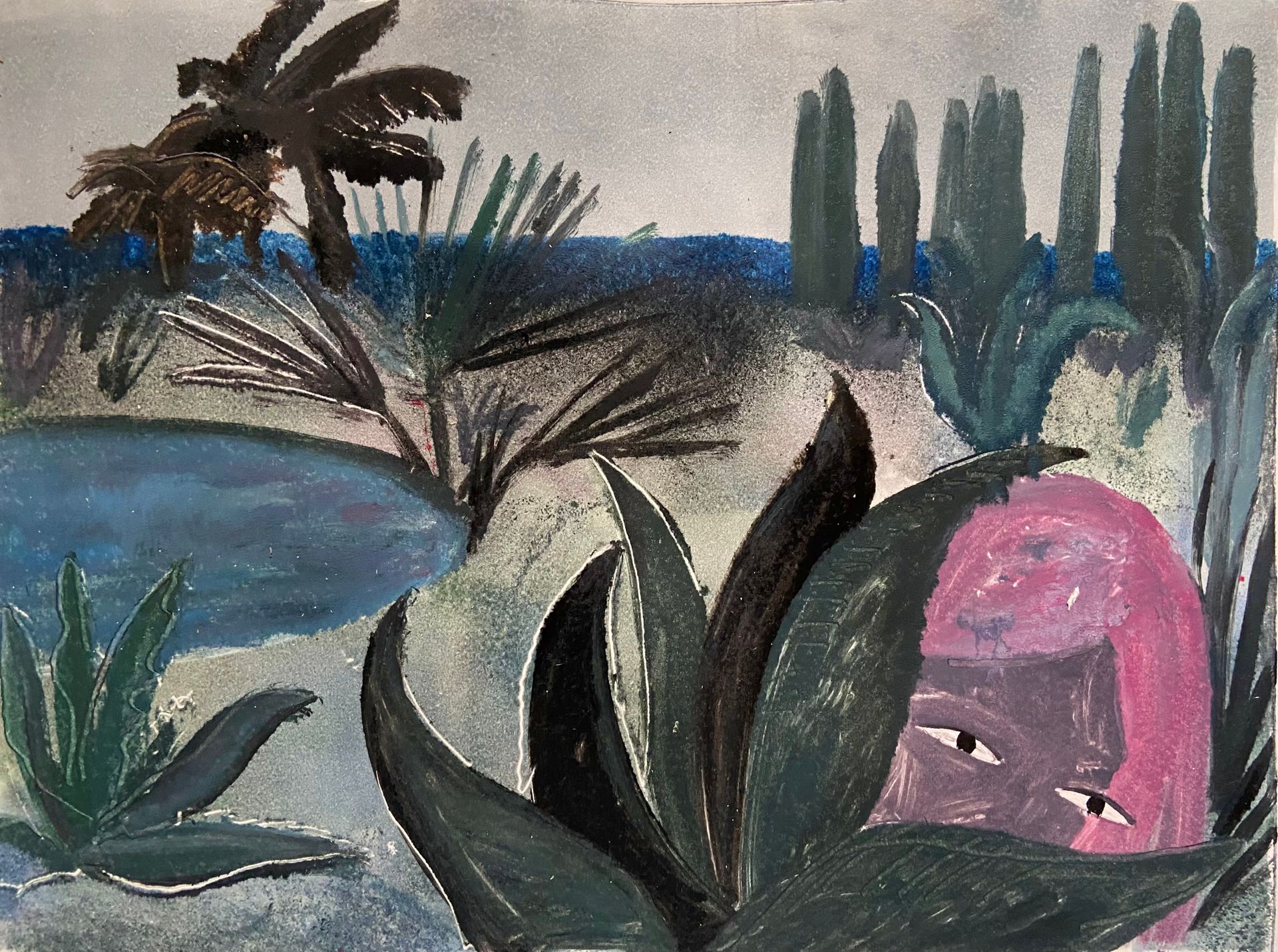 Соня Козлова (Графика печатная - 
                  31 x 23 см) Лист 3 из цикла "Вариации: юг"