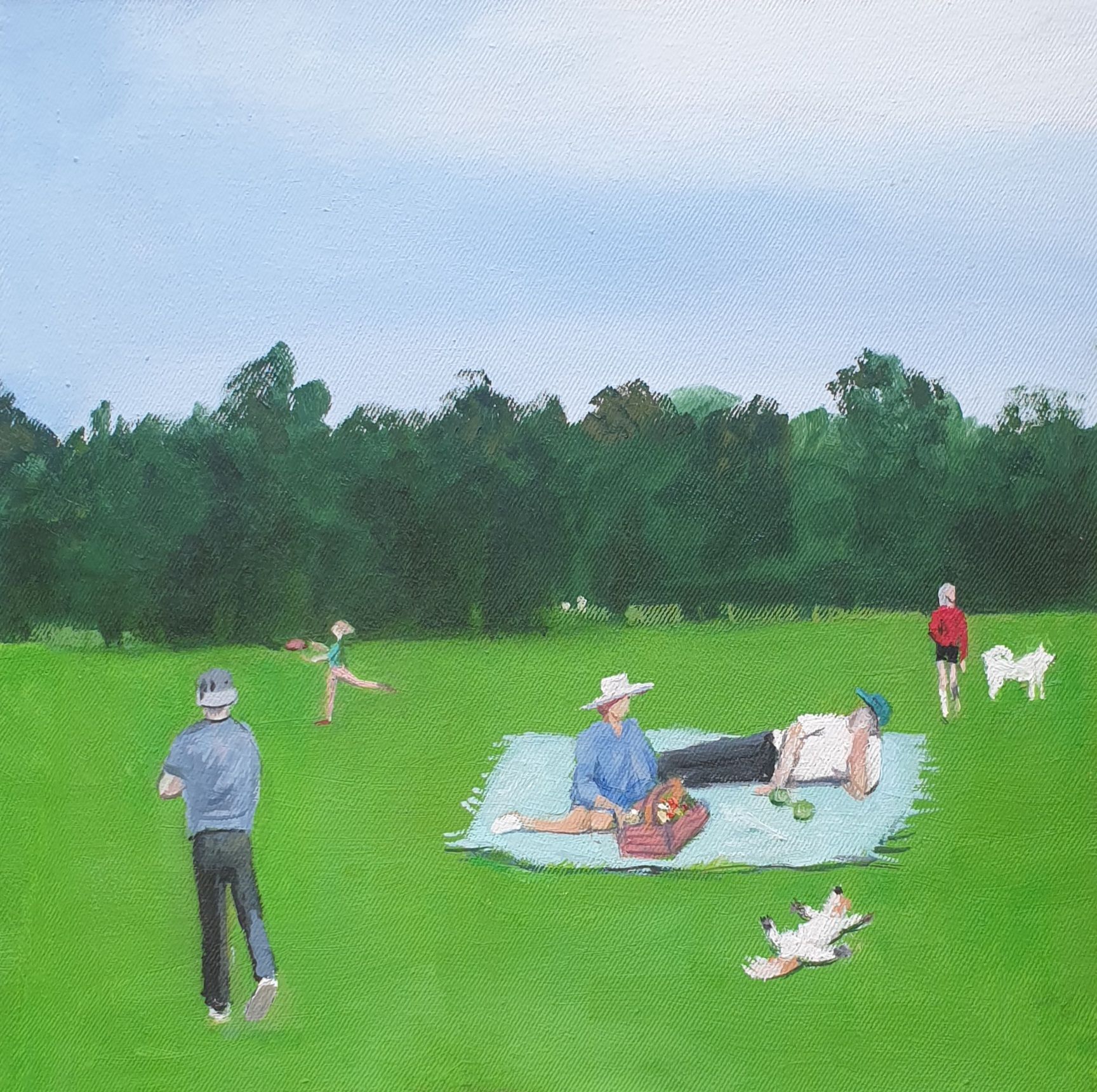 Юлия Арюшина (Картина, живопись - 
                  30 x 30 см) Любовь на траве