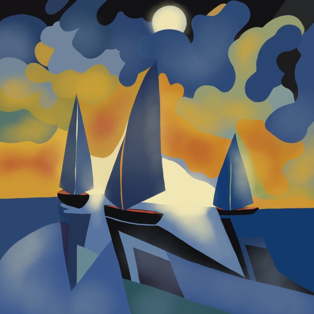 Нина Цориева (Картина, живопись - 
                  70 x 70 см) Морской пейзаж