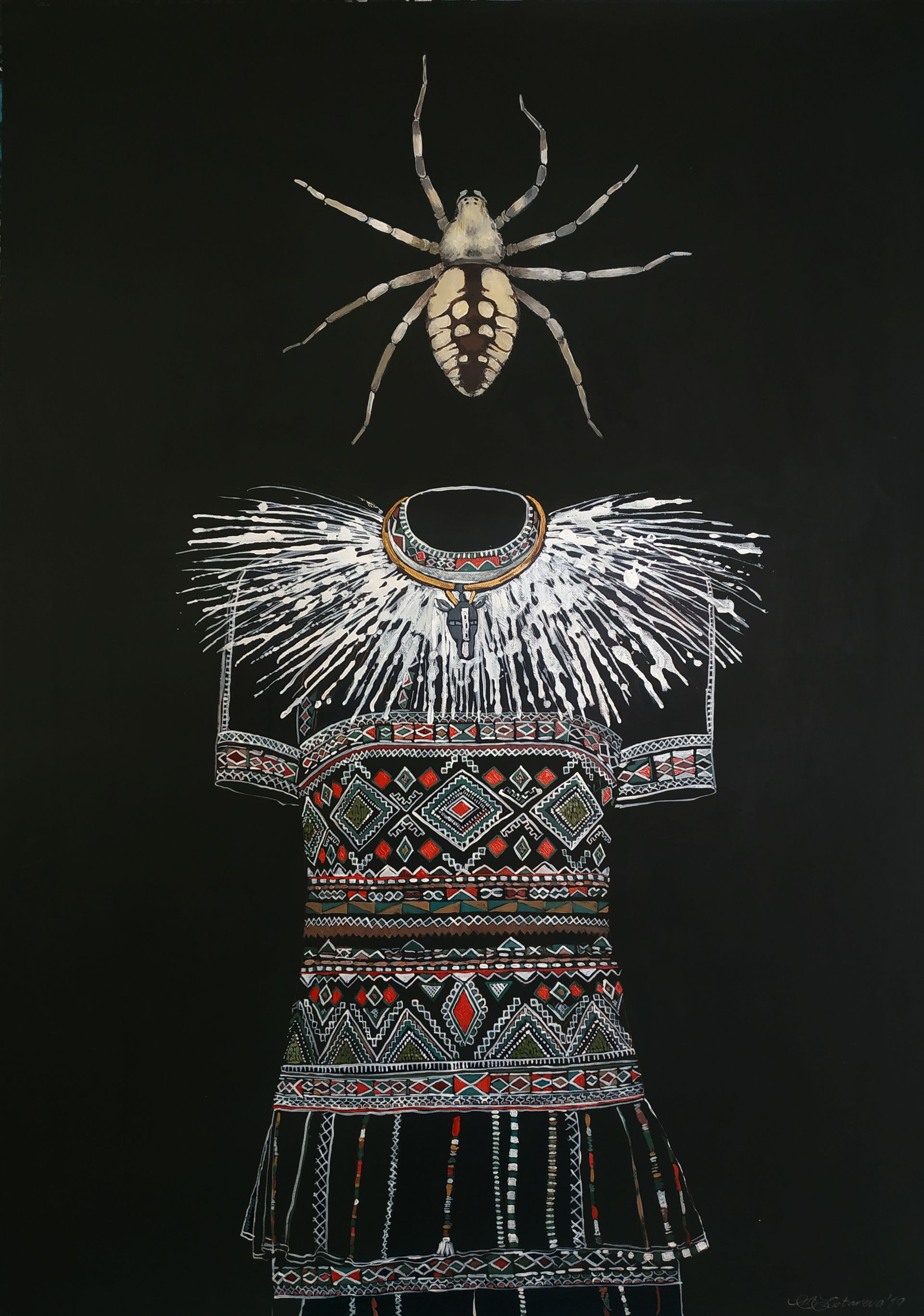Наталья Лотарева (Картина, живопись - 
                  70 x 100 см) Паук (inspired by VALENTINO)