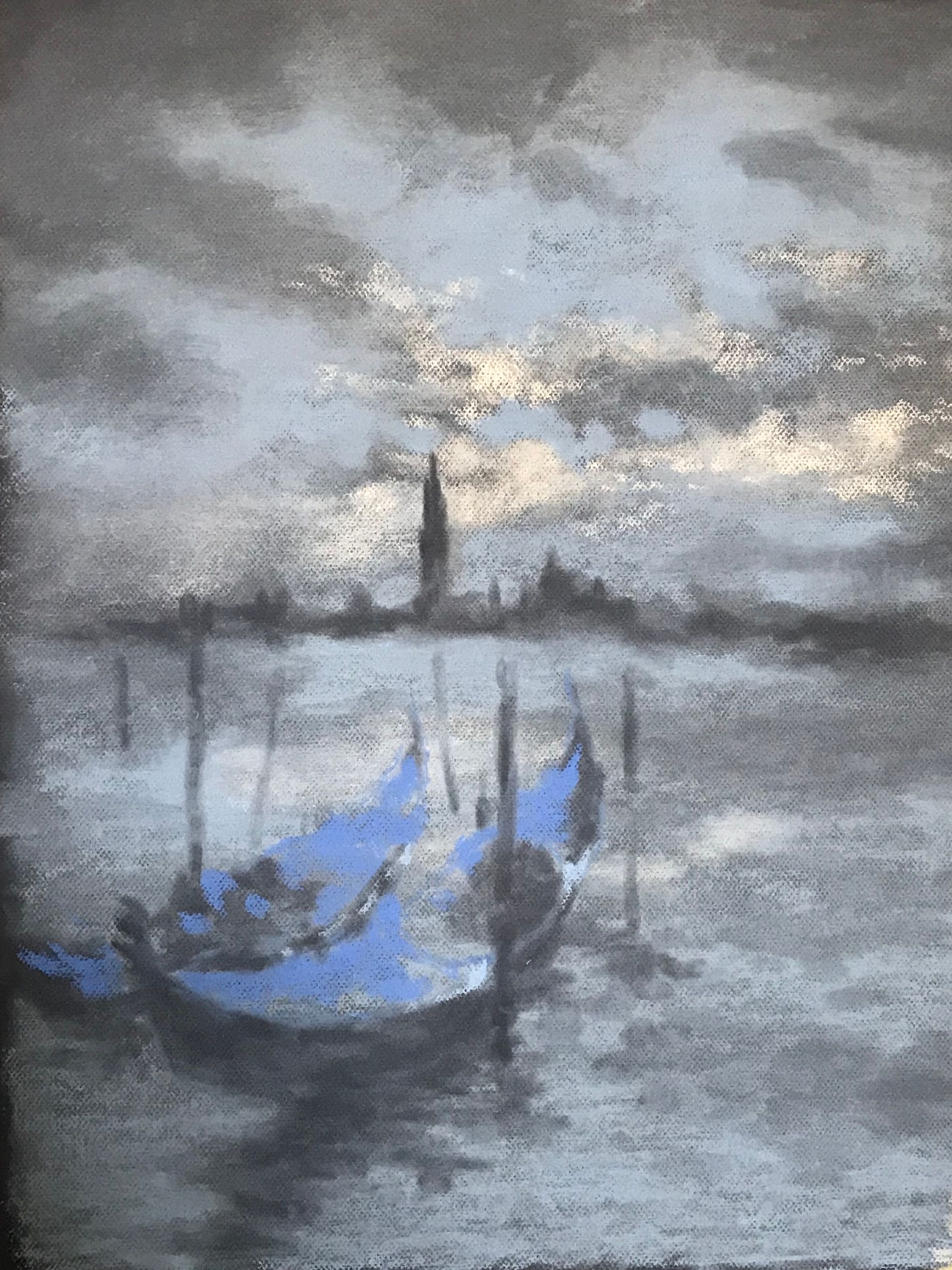 Станислав Банкасов (Авторская графика - 
                  50 x 65 см) У площади SM. Near the square SM