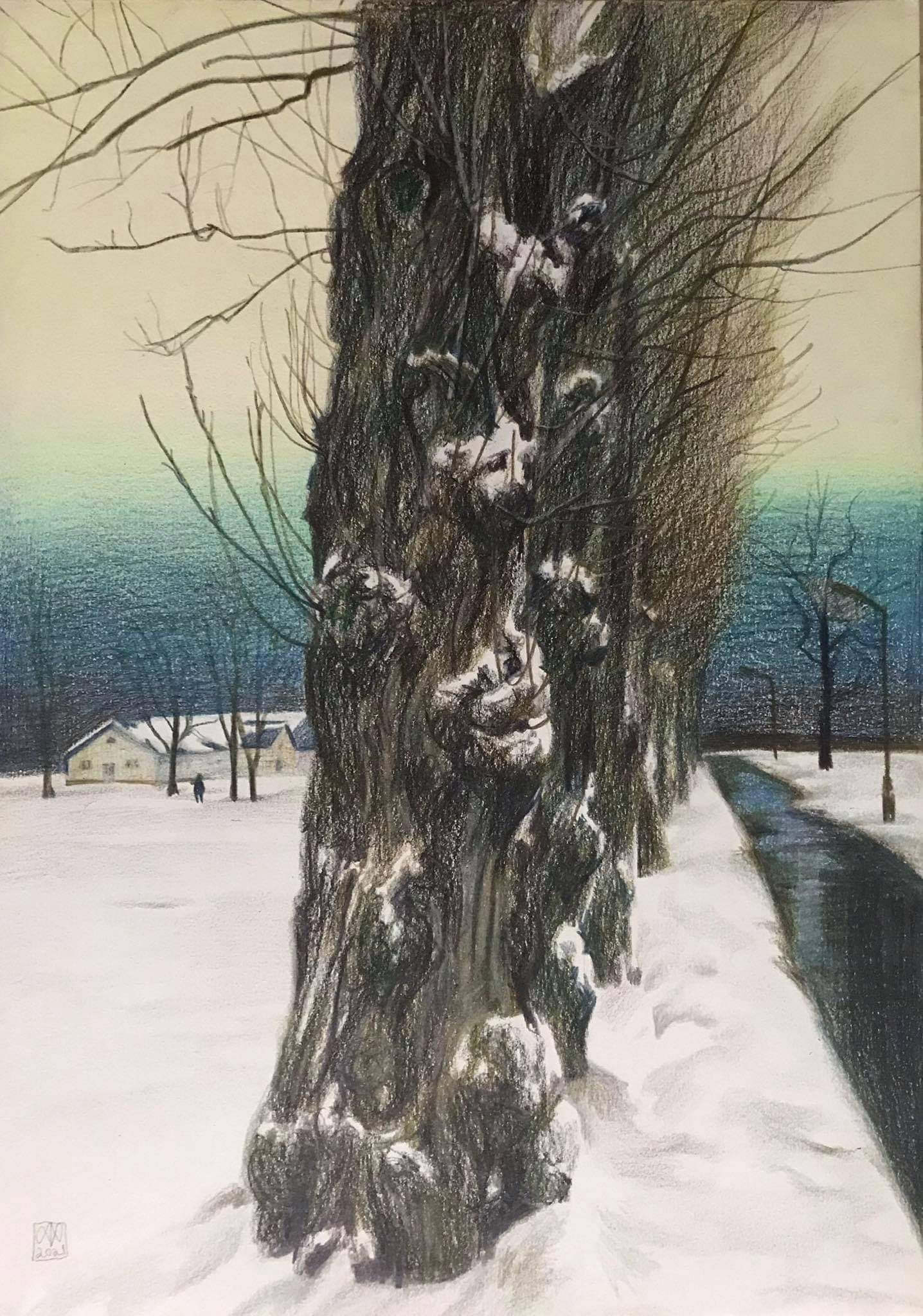 Александра Курьянова (Авторская графика - 
                  21 x 29.7 см) Аллея