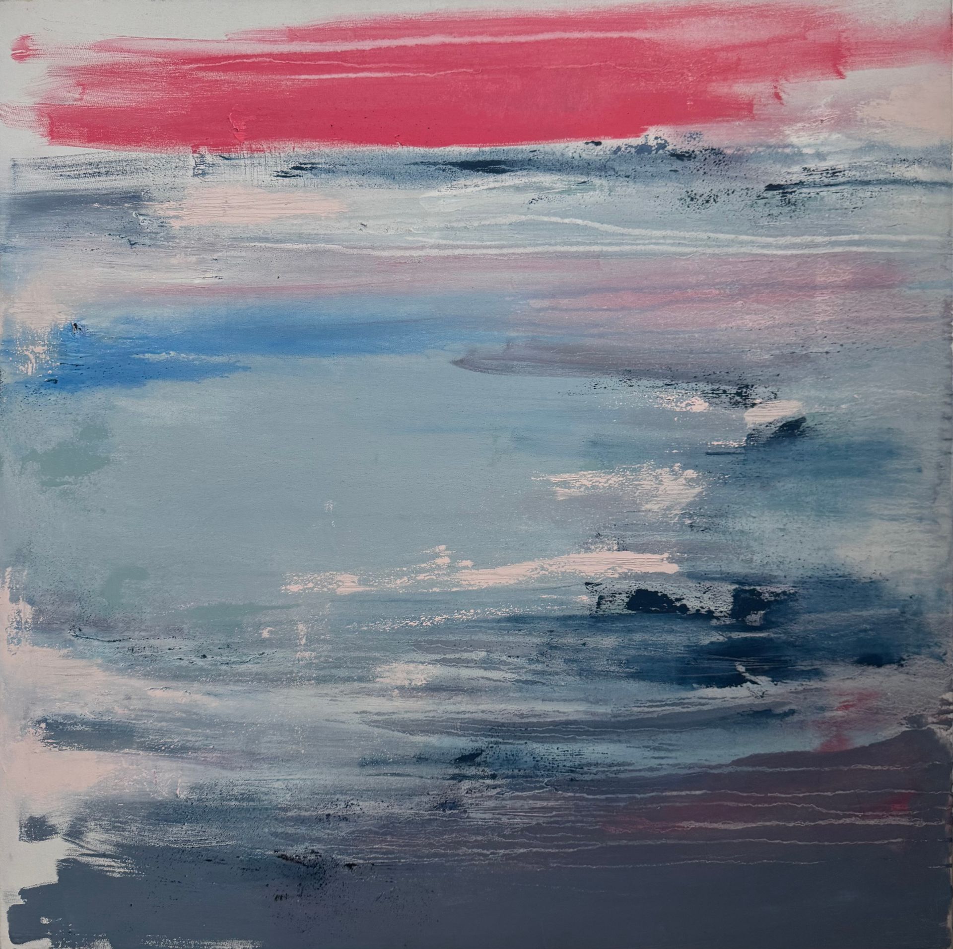 Катерина Горячева (Картина, живопись - 
                  100 x 100 см) Небо снаружи, море внутри