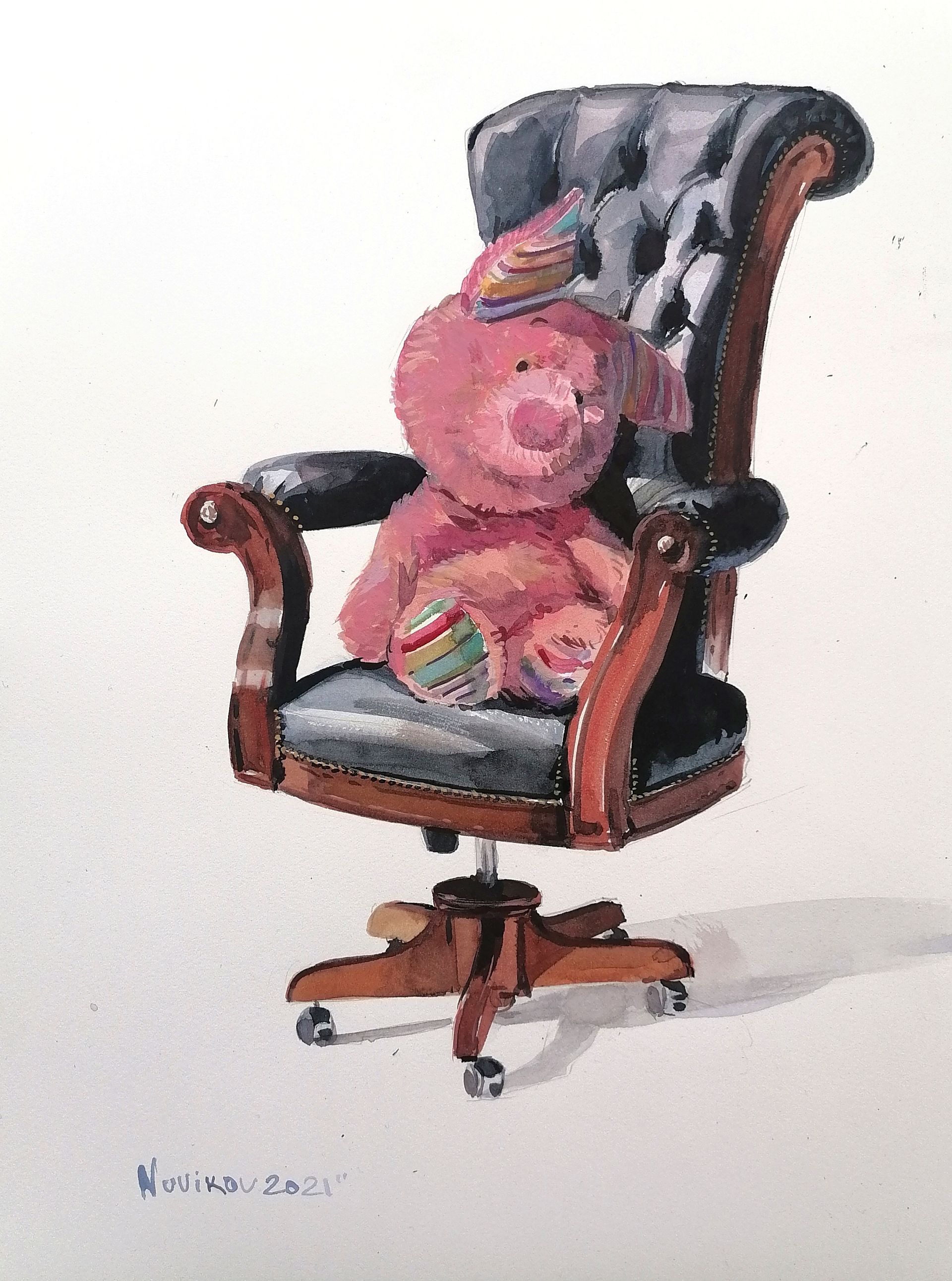 Андрей Новиков (Авторская графика - 
                  30 x 40 см) Новая должность
