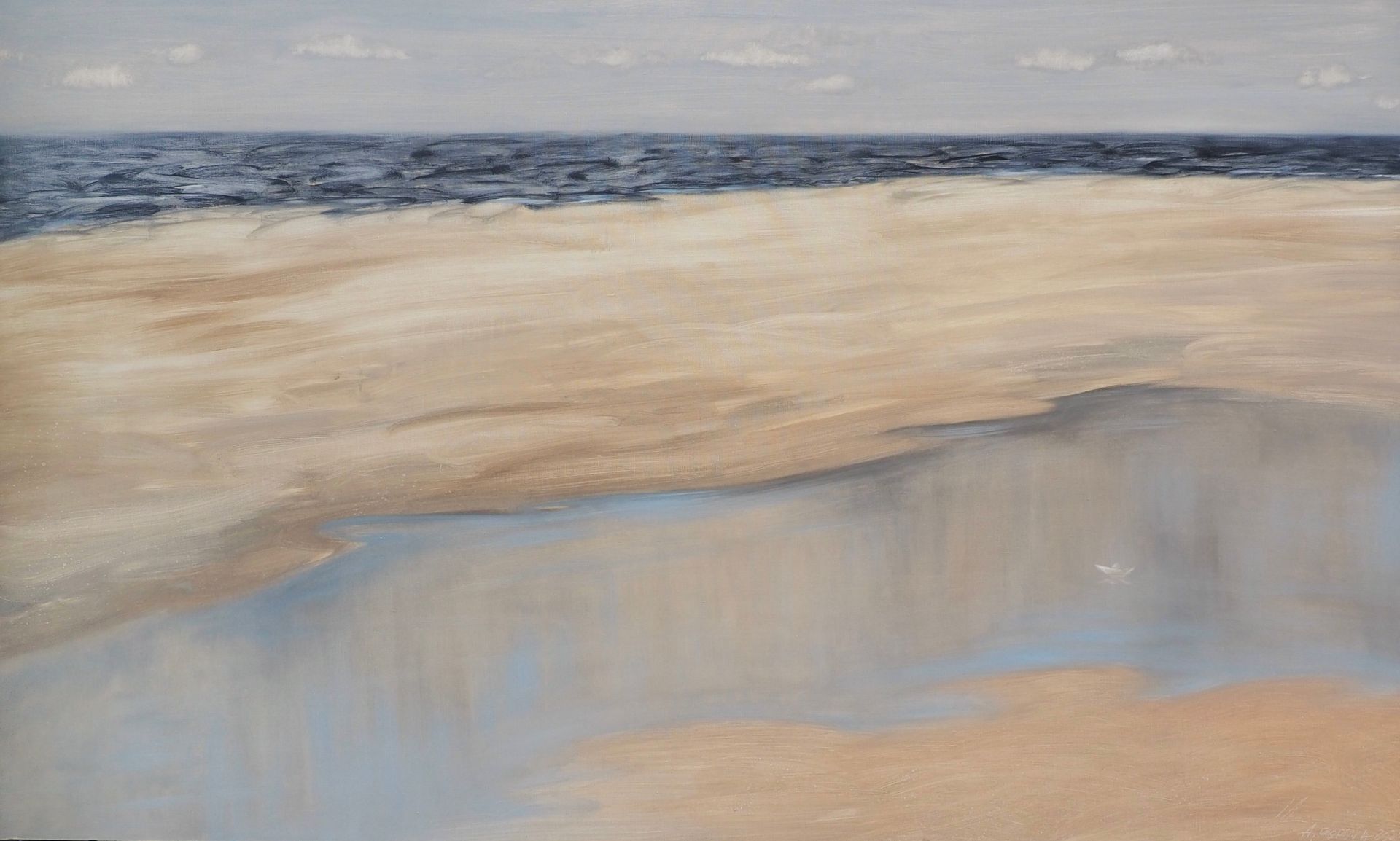 Анастасия Попова (Картина, живопись - 
                  200 x 120 см) На камском море опять хорошо