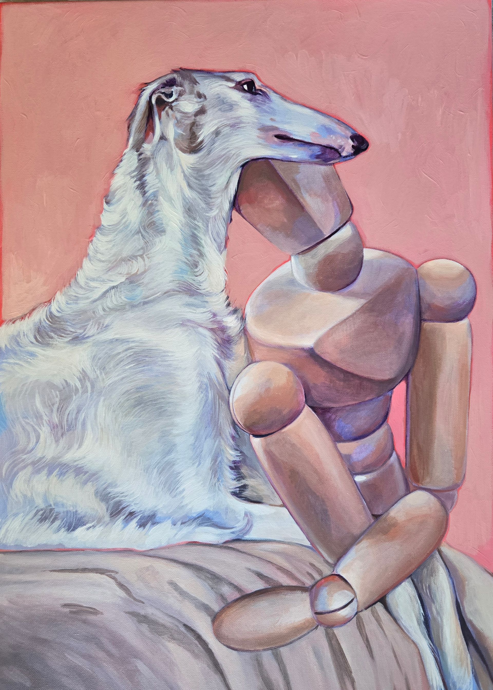 Ирина Александрова (Картина, живопись - 
                  50 x 70 см) Борзая