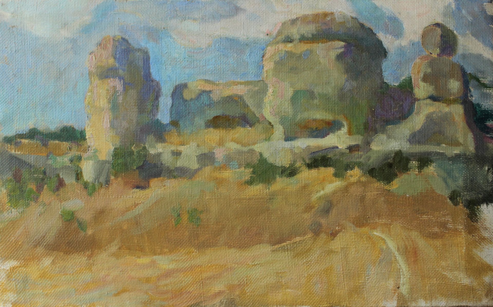 Алина Коршункова (Картина, живопись - 
                  44 x 28 см) Крым, Каралезские сфинксы