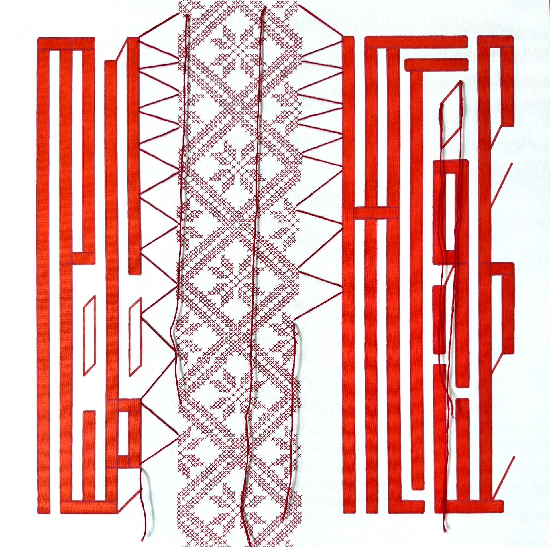 Елена Артджент (Картина, живопись - 
                  50 x 50 см) Прошлое-Настоящее