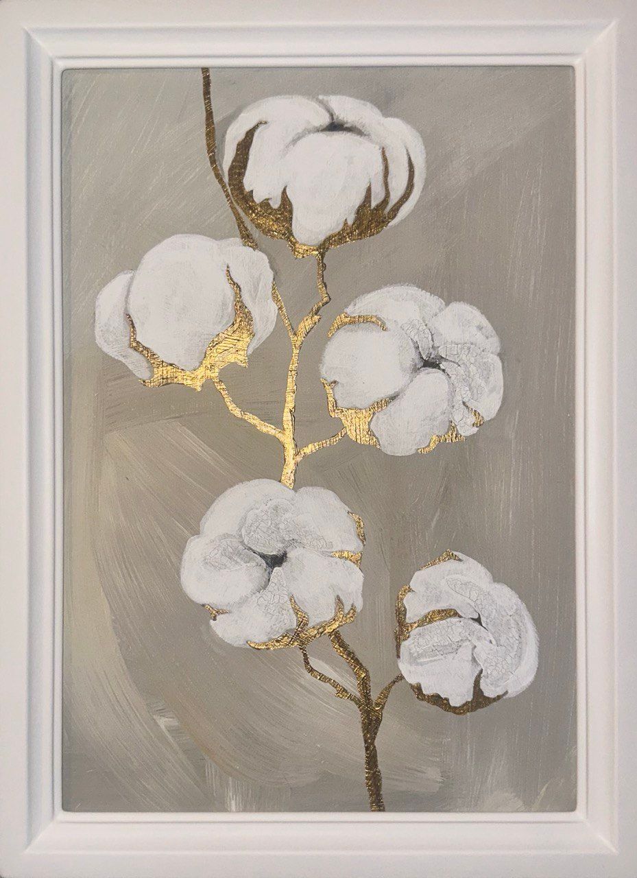 Ева Гец (Картина, живопись - 
                  24 x 35 см) Цветы хлопка