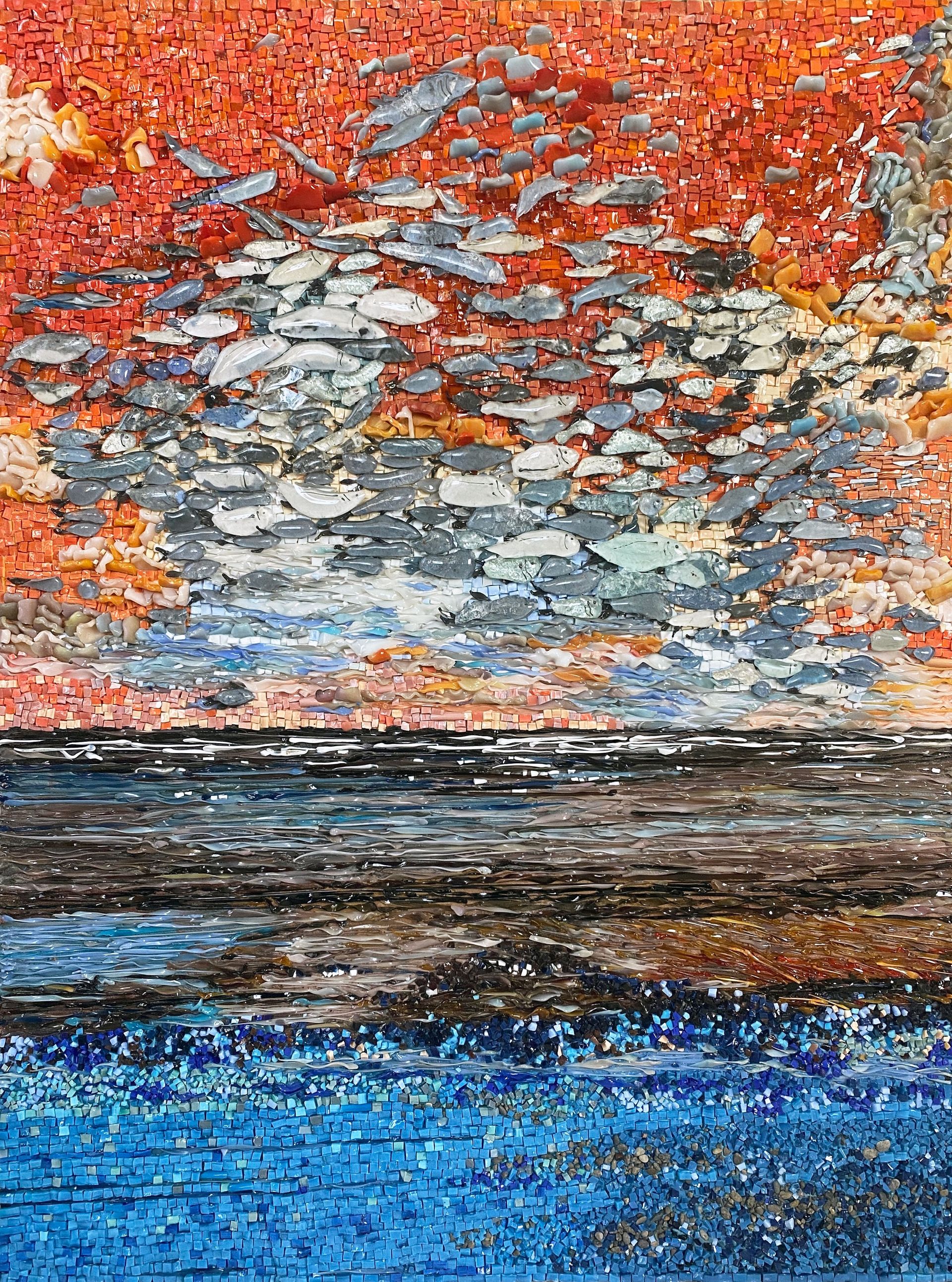 Елена Кириллова (Объект - 
                  60 x 80 см) Рыбы. Серия "Облака"