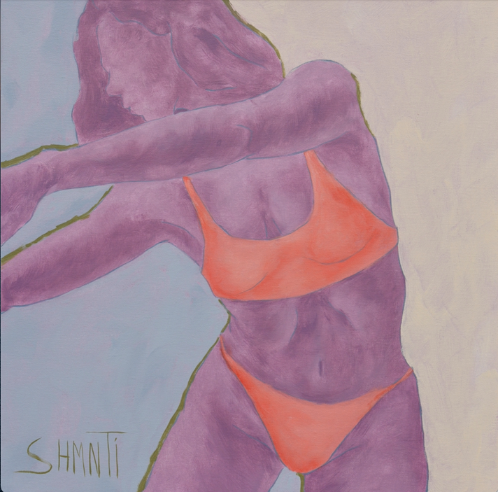 Shomina Ti (Картина, живопись - 
                  60 x 60 см) Фиолетовая из серии "Танец"